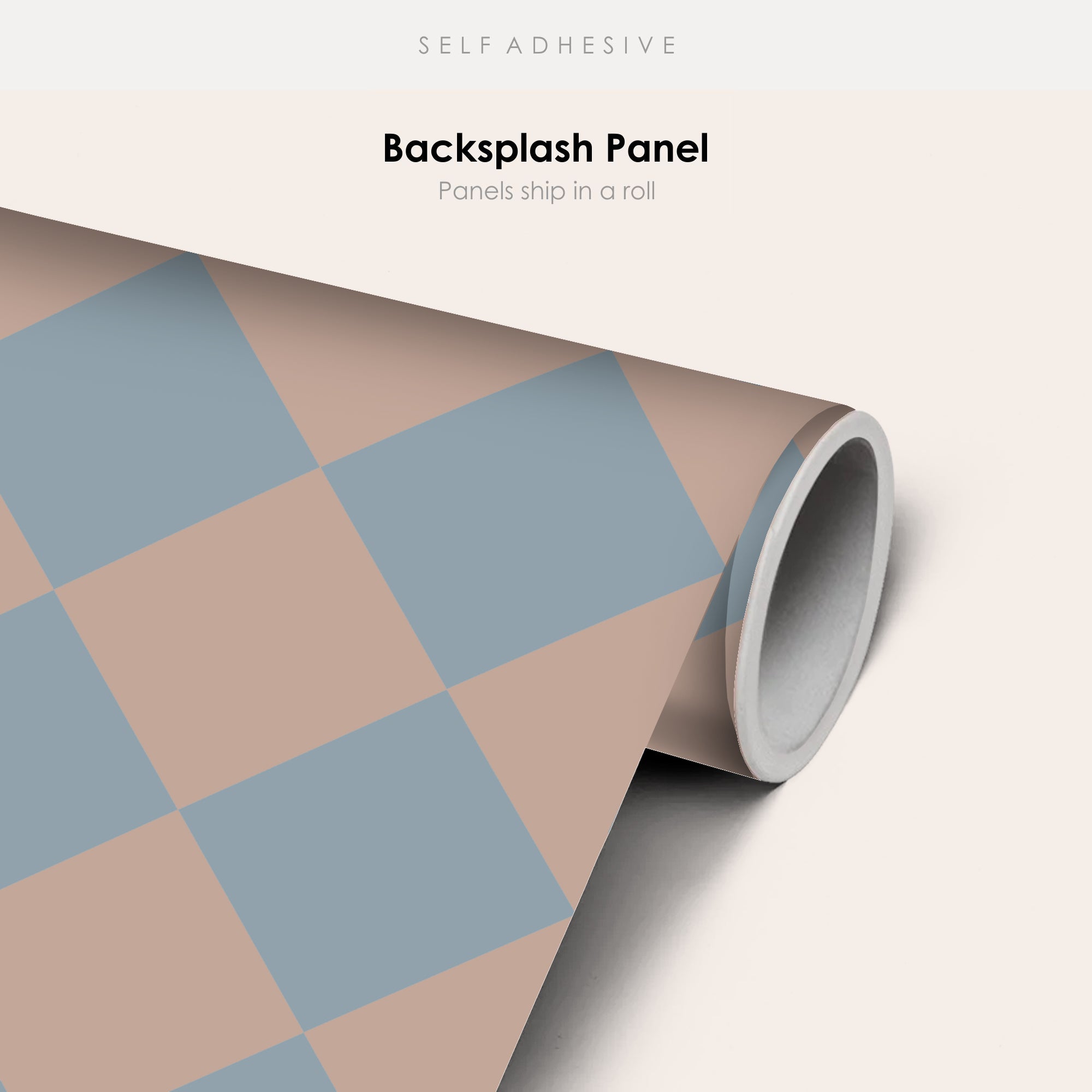 Checkerboard Tile Stickers in Chambray and Dust
