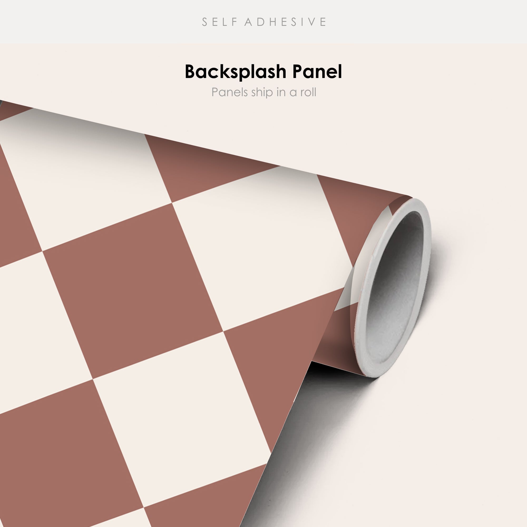 Checkerboard in Terracotta Tile Sticker