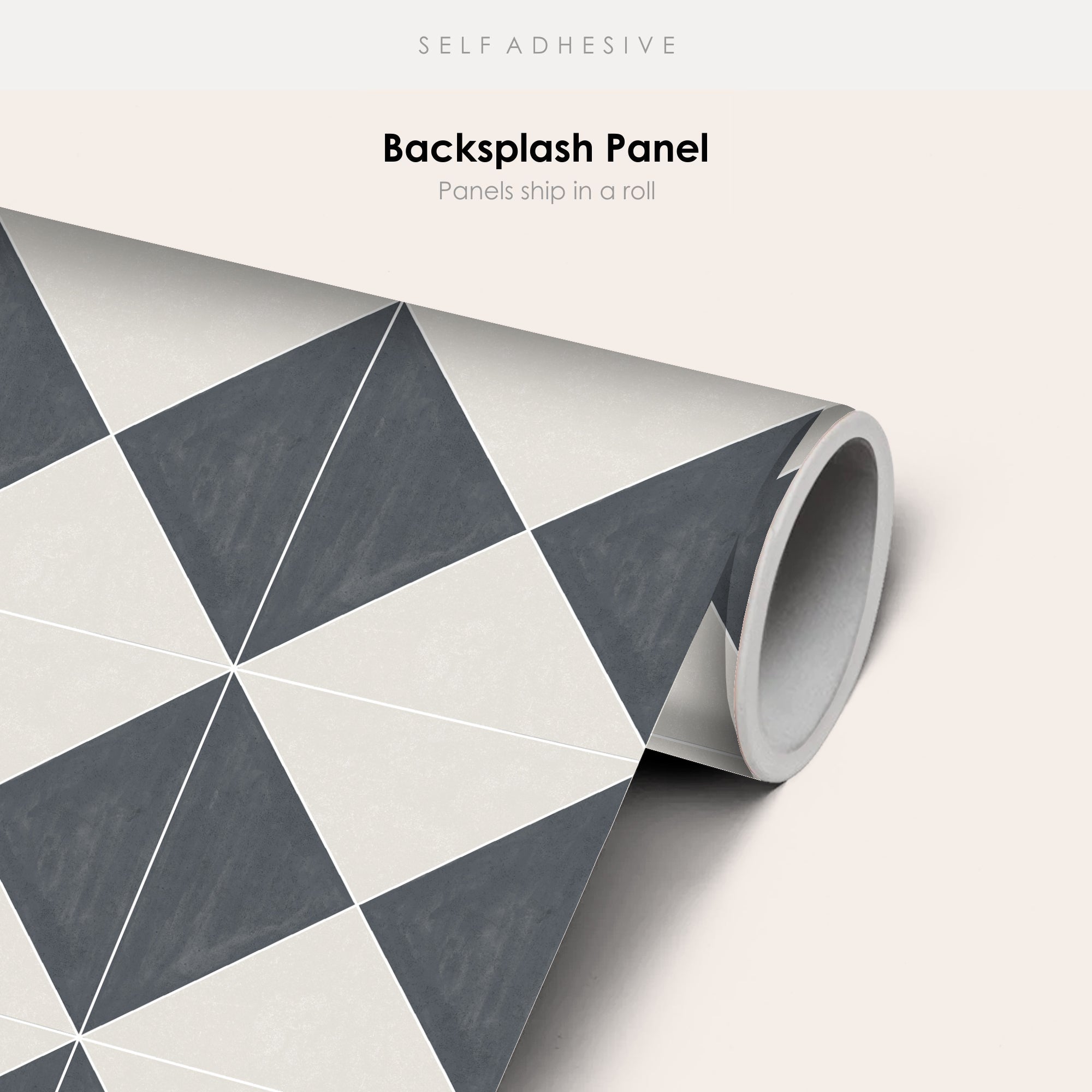 Norway Tile Stickers in Charcoal Grey