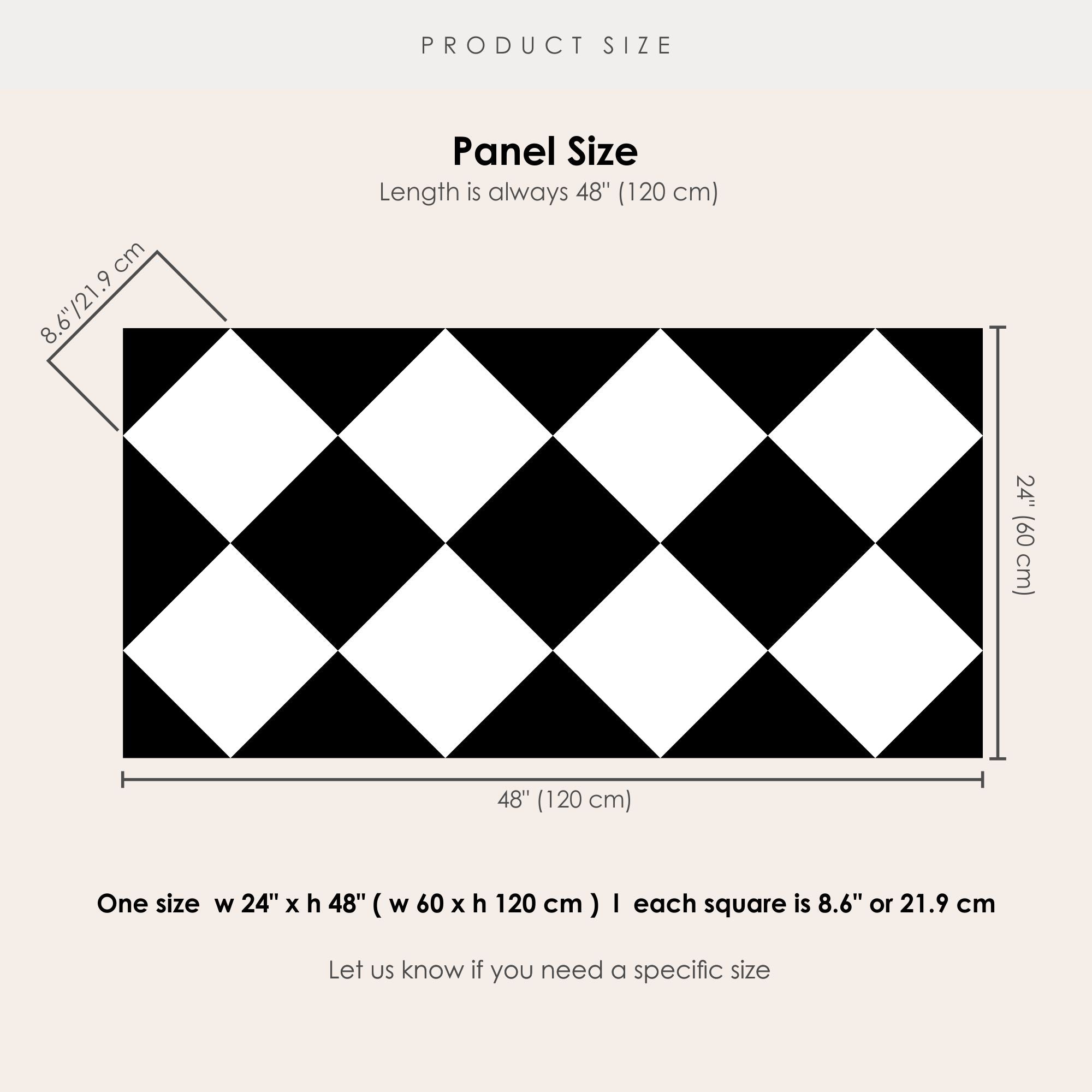 Checkerboard in Black and White Tile Sticker