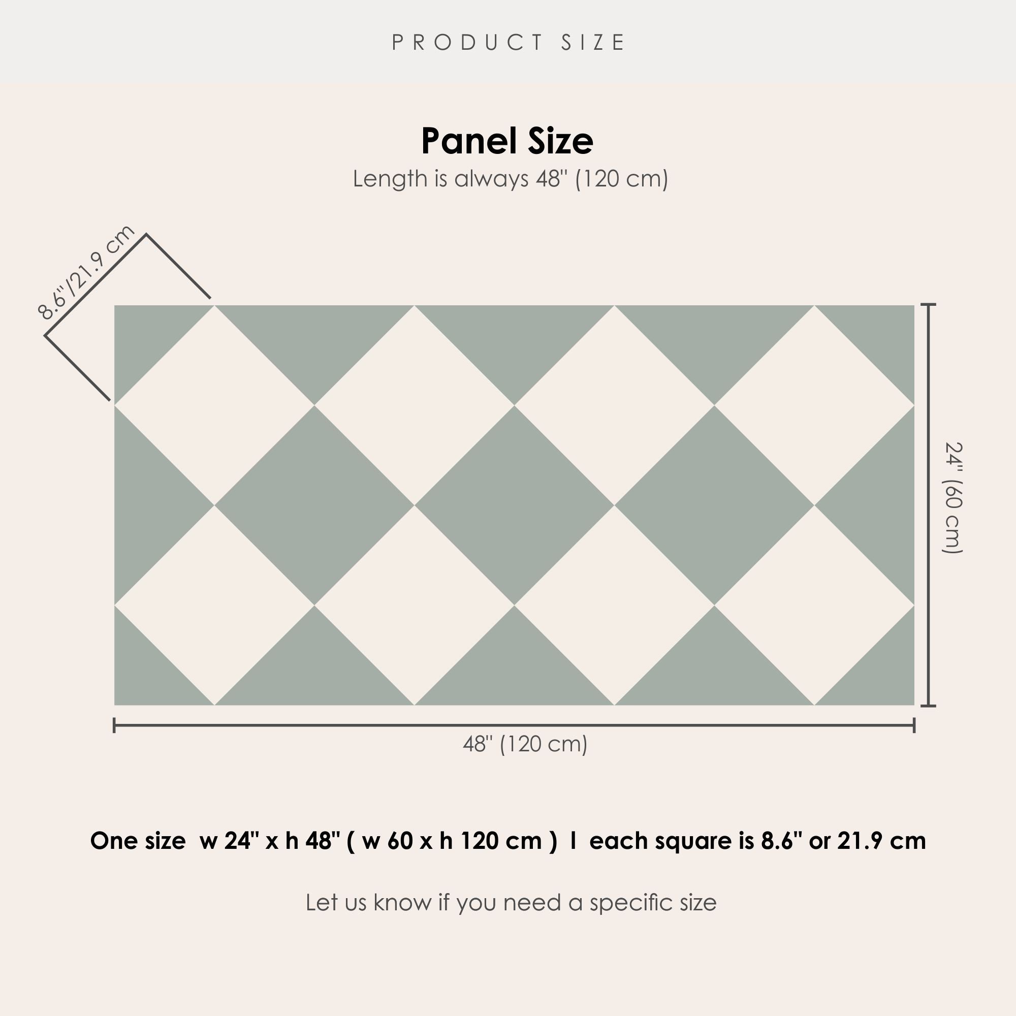 Checkerboard in Sage Tile Sticker