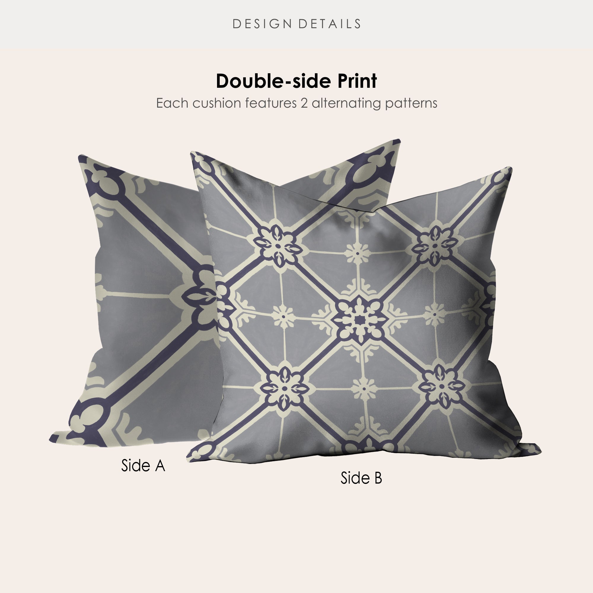 Samsara Grey Microsuede Square Pillow Cover