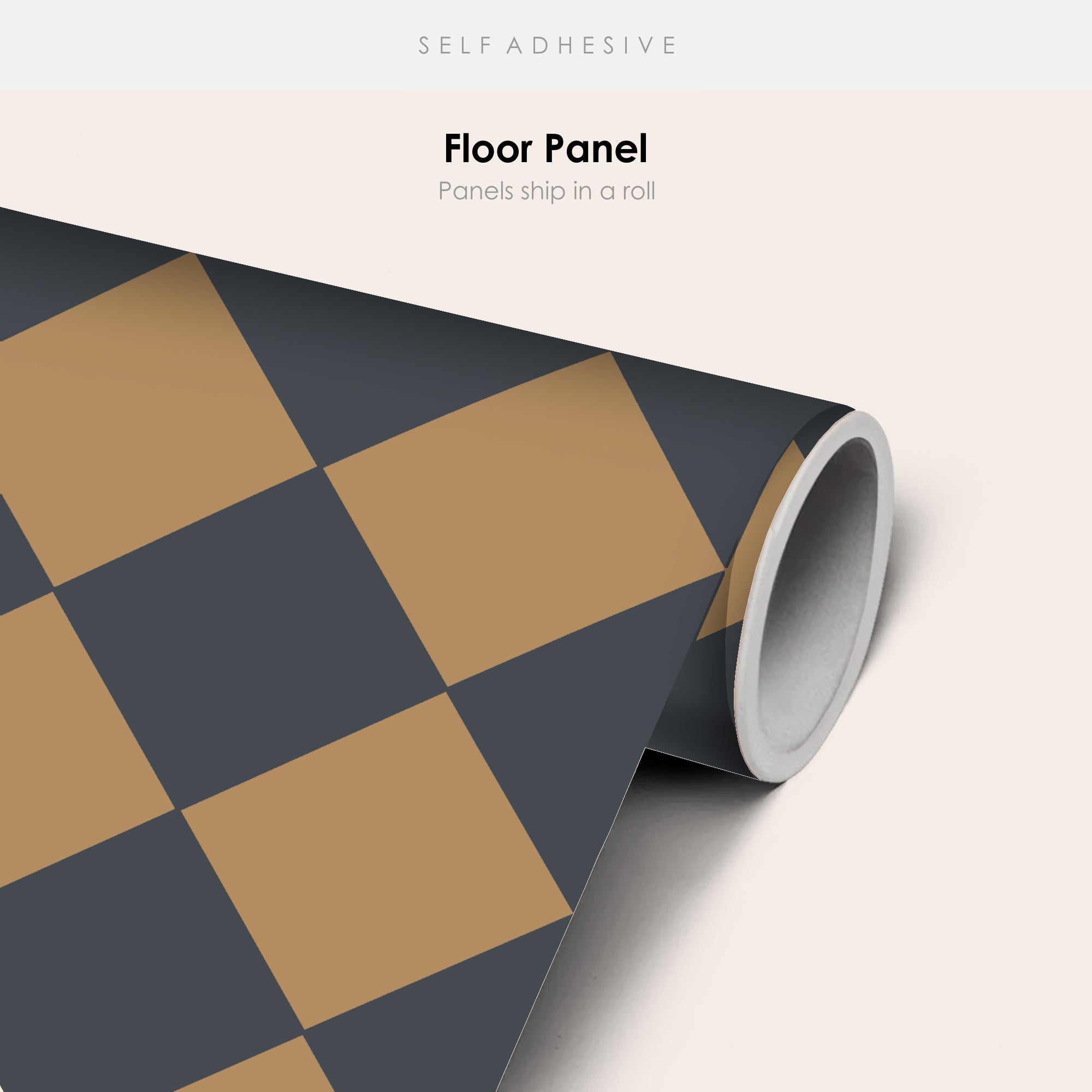 Checkerboard Tile Stickers in Gold Leaf and Old Navy