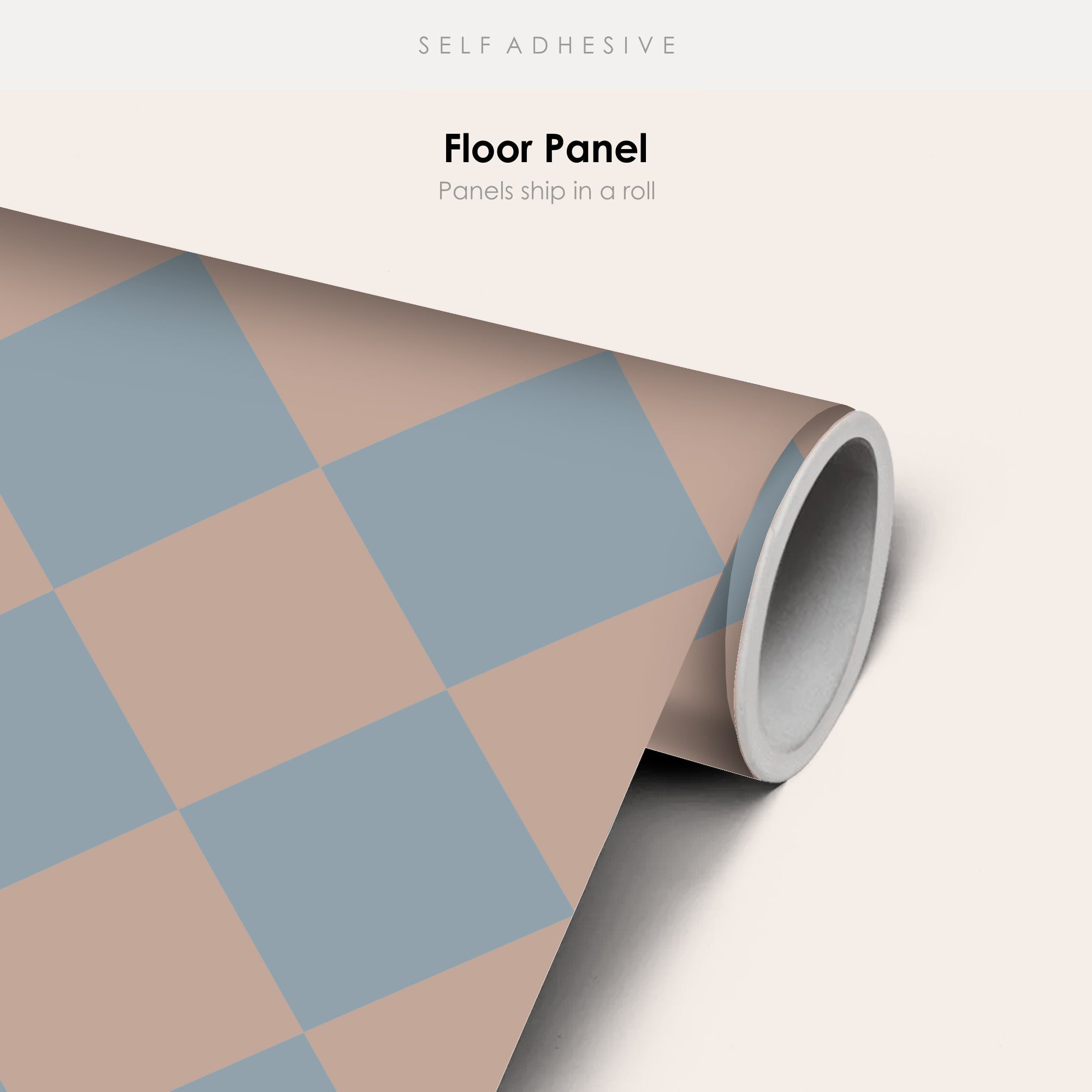 Checkerboard Tile Stickers in Chambray and Dust