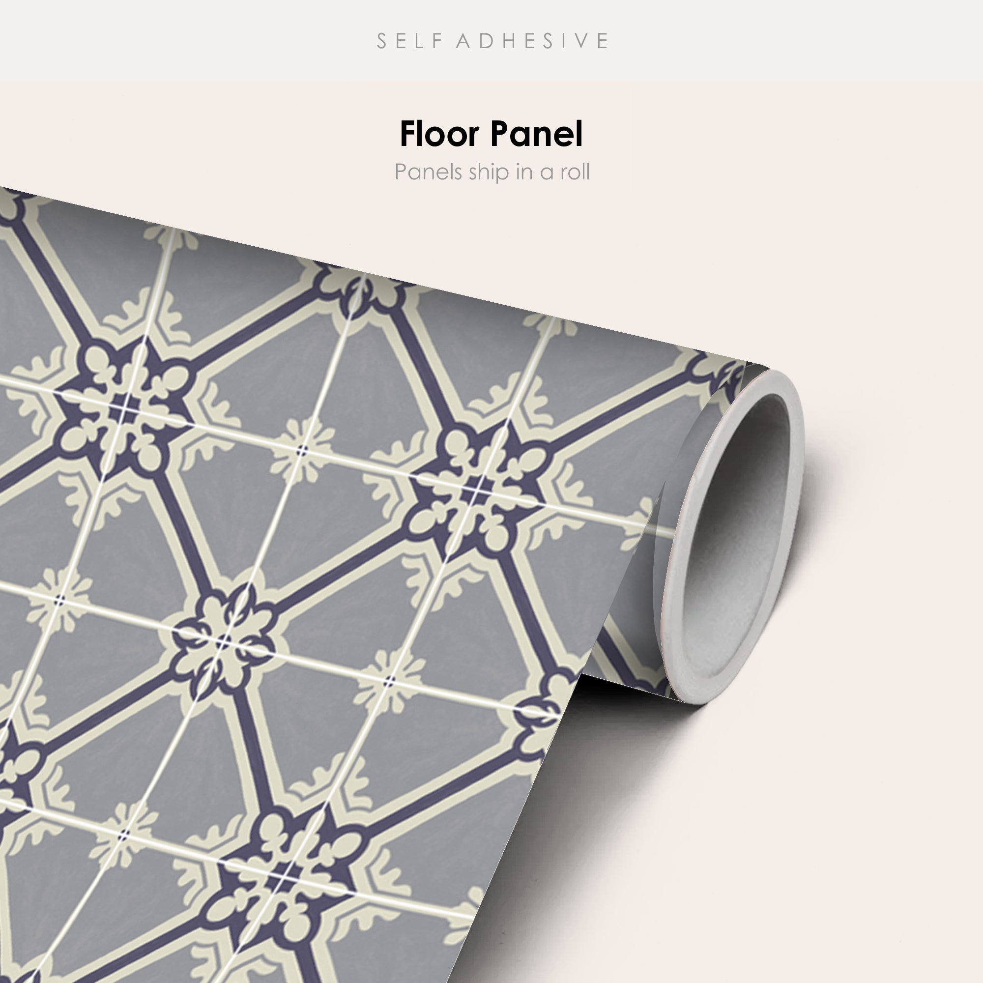 Samsara in Mauve Grey Vinyl Tile Sticker