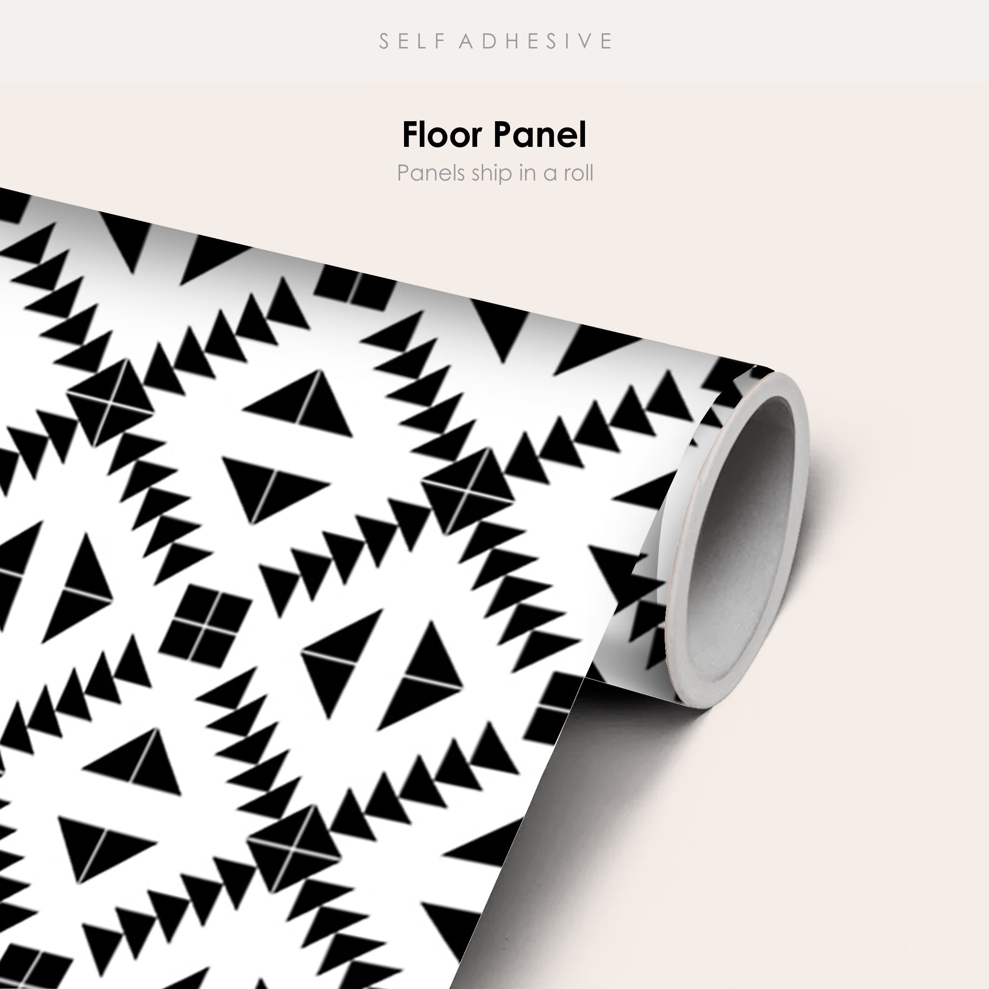 Zig Zag in Black Vinyl Tile Sticker