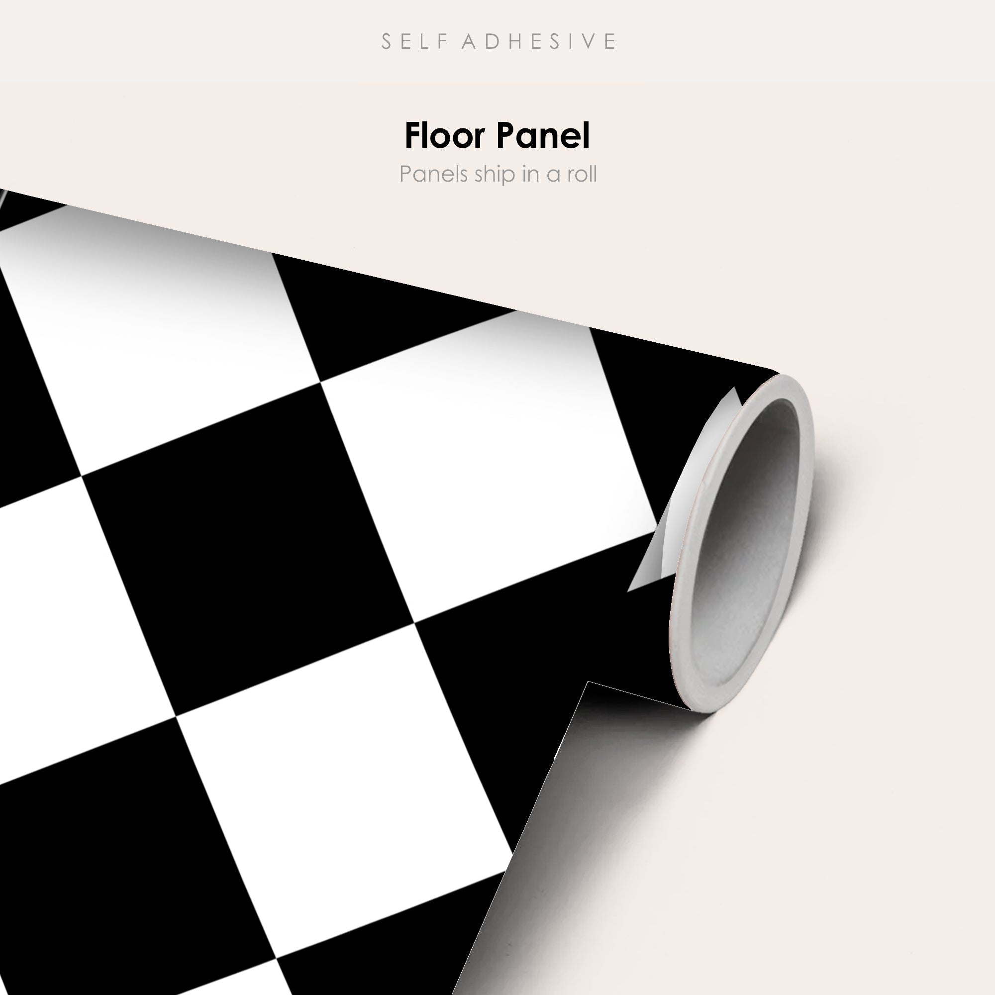 Checkerboard in Black and White Tile Sticker