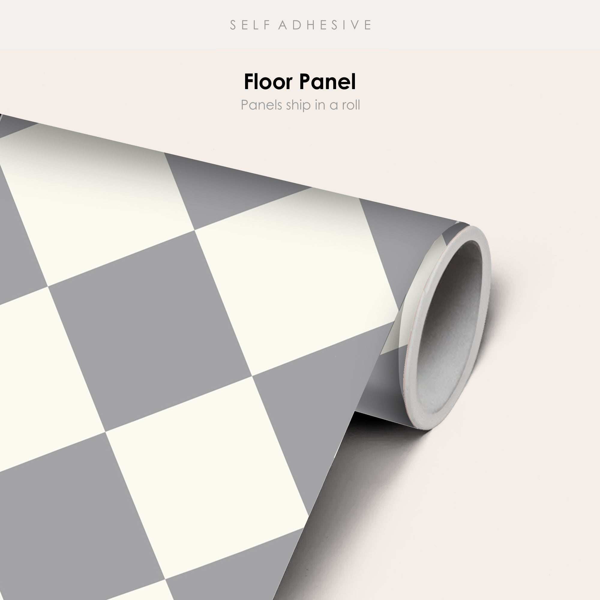 Checkerboard in Chateau Gray Tile Sticker