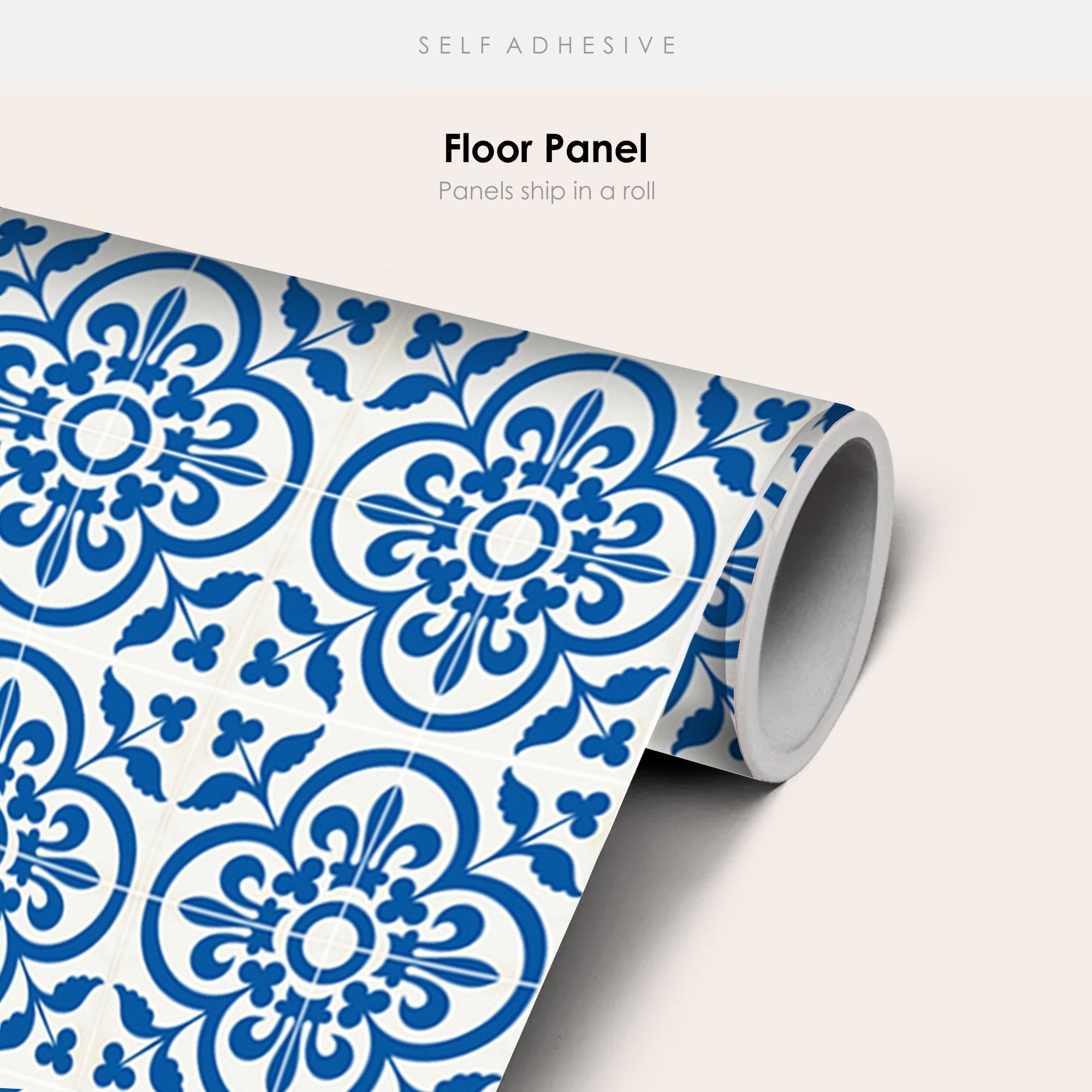 Corona in Blue Vinyl Tile Sticker