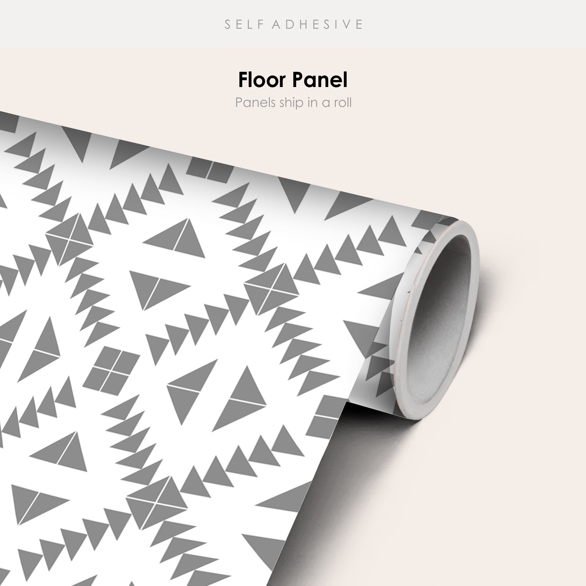 Zig Zag in Grey Vinyl Tile Sticker