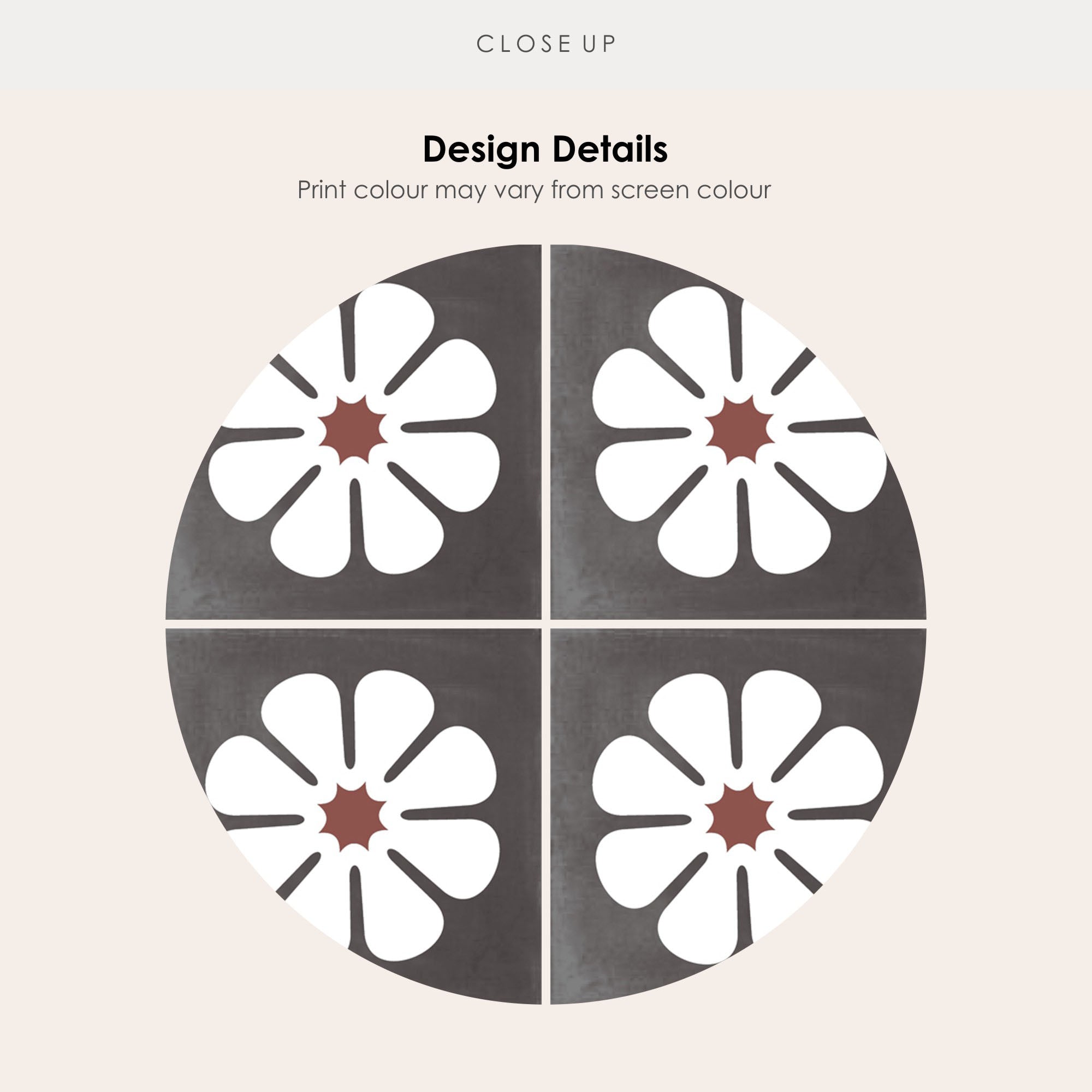Marguerite Cinder Vinyl Tile Sticker