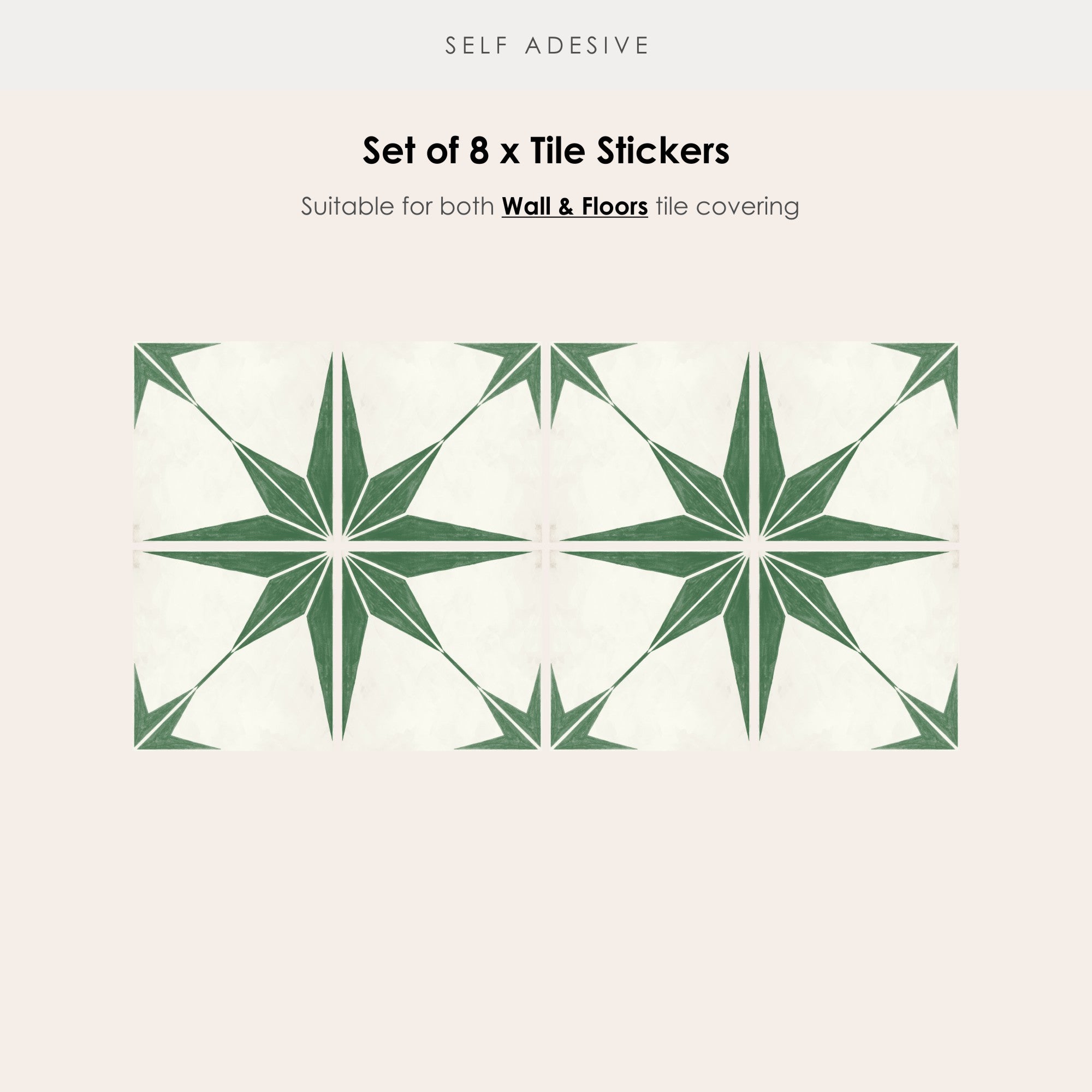 Astra Green Vinyl Tile Sticker