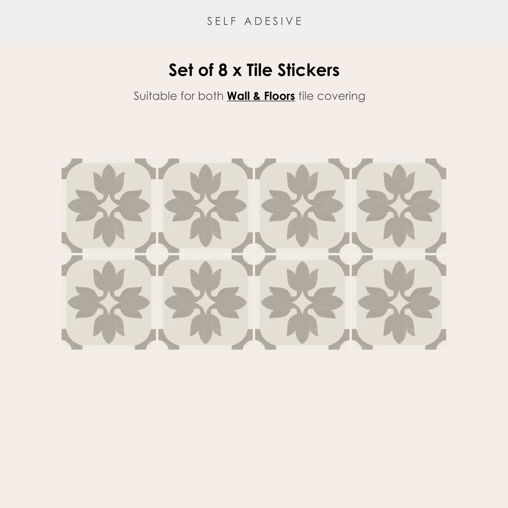 Margot in Taupe Vinyl Tile Sticker