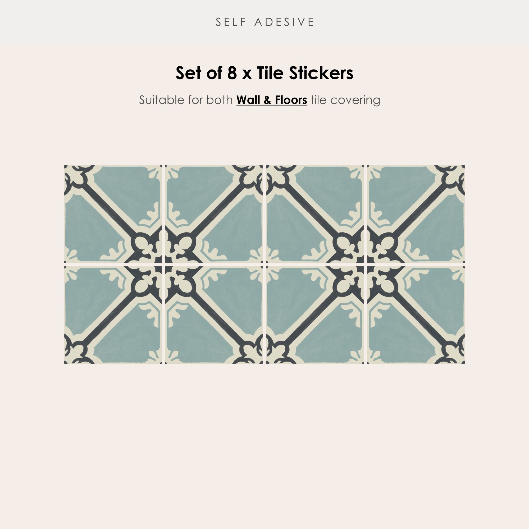 Samsara in Celadon Vinyl Tile Sticker