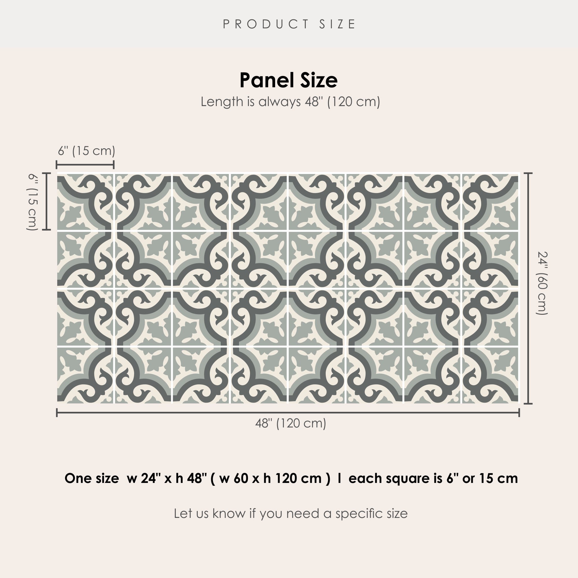Palermo Vinyl Tile Sticker