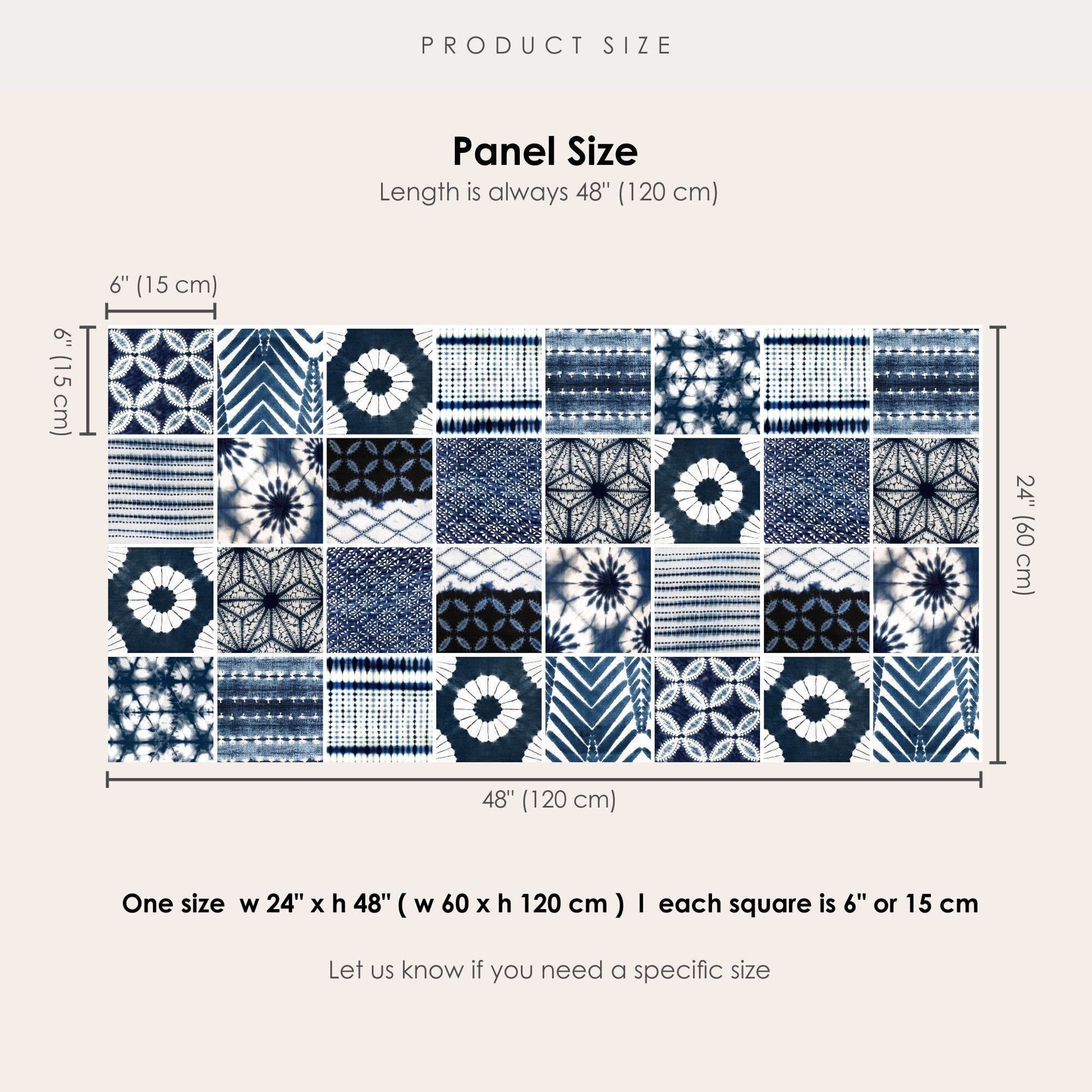 Shibori Vinyl Tile Sticker