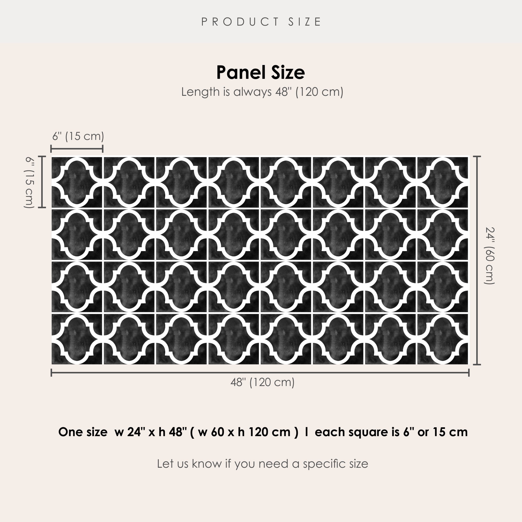 Zahara in Black Vinyl Tile Sticker