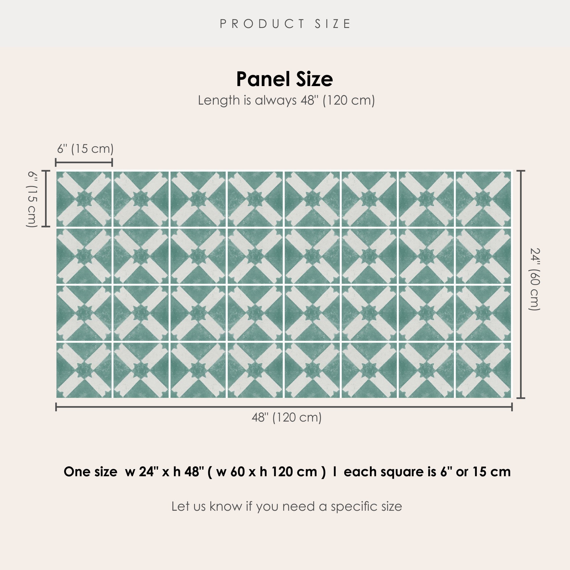 Riad in Emerald Vinyl Tile Sticker