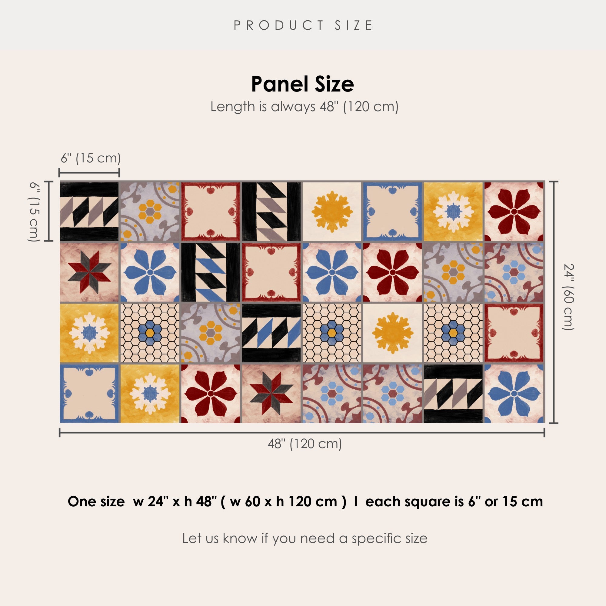 Moroccan Mix Vinyl Tile Sticker