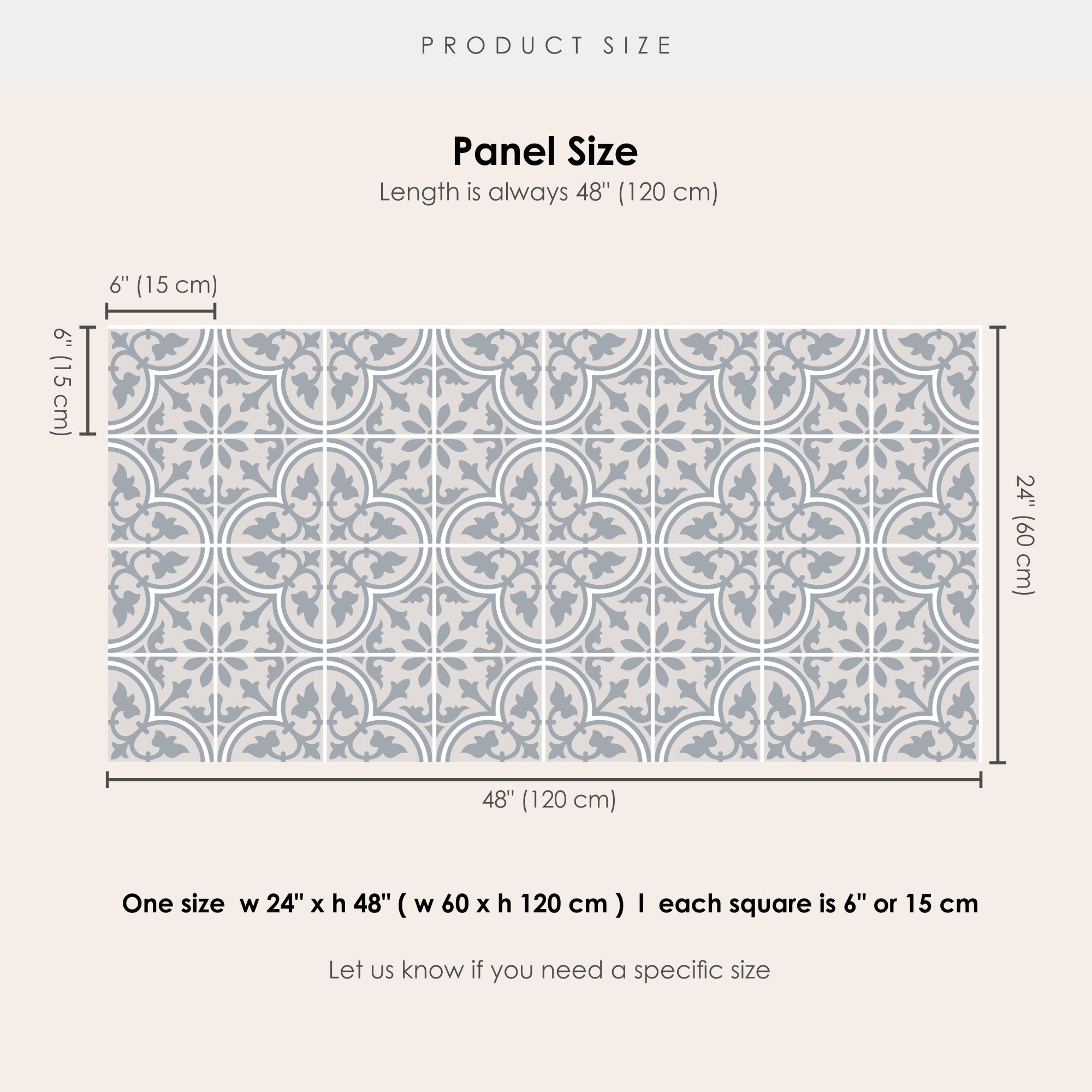 Trefle in Sand Vinyl Tile Sticker