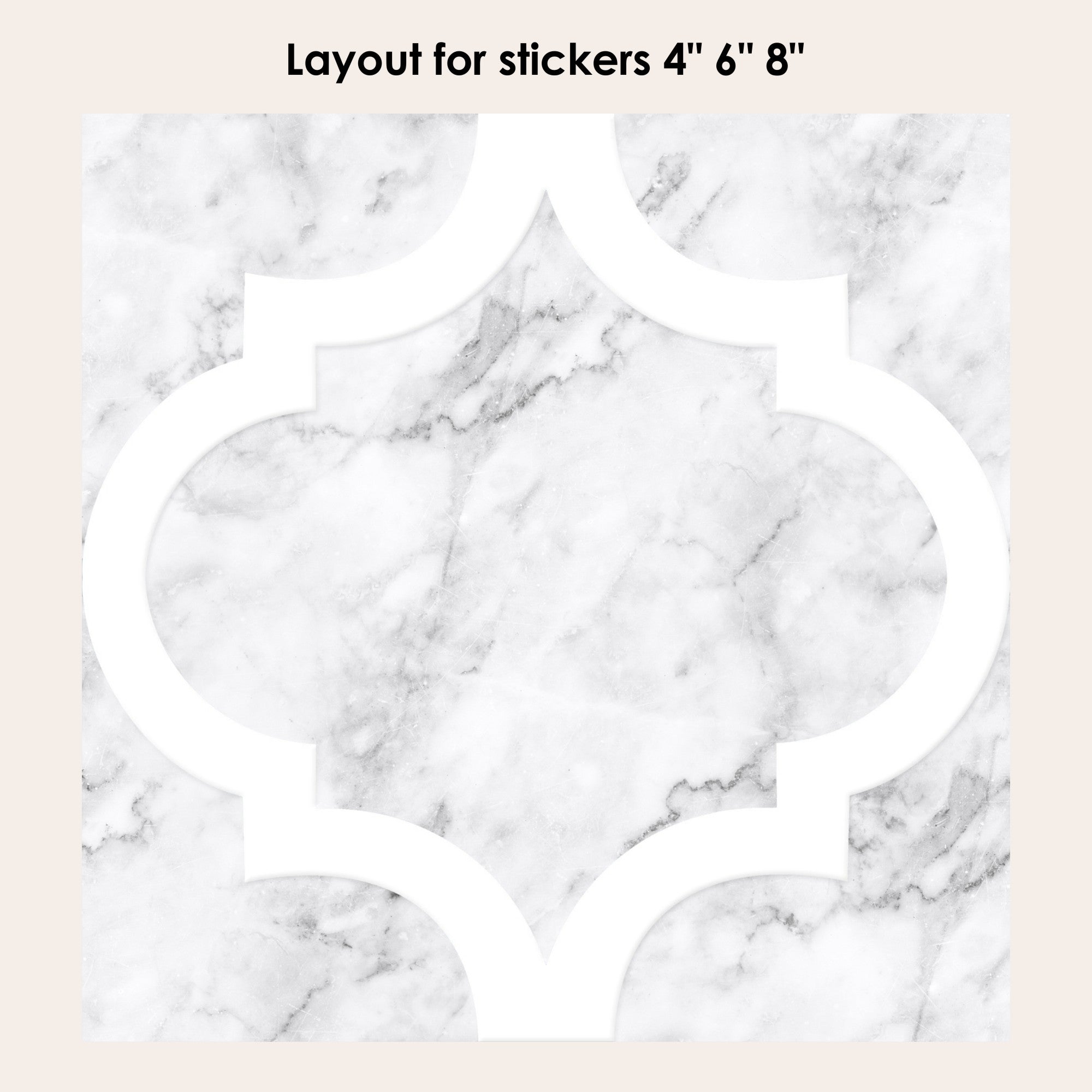 Zahara in Marble Vinyl Tile Sticker