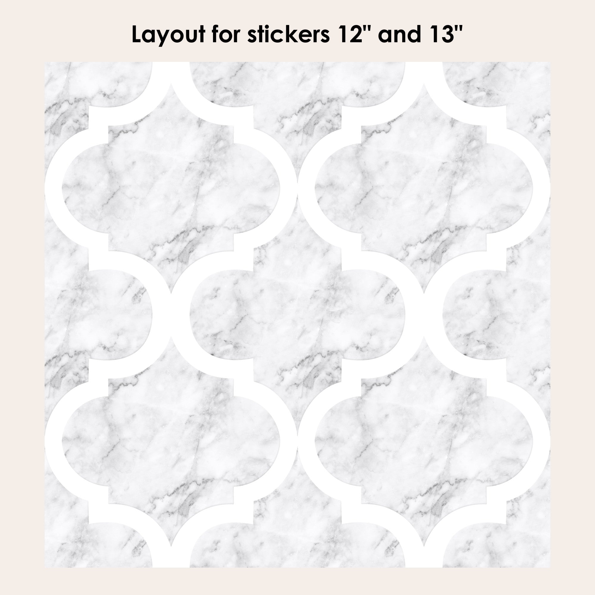 Zahara in Marble Vinyl Tile Sticker