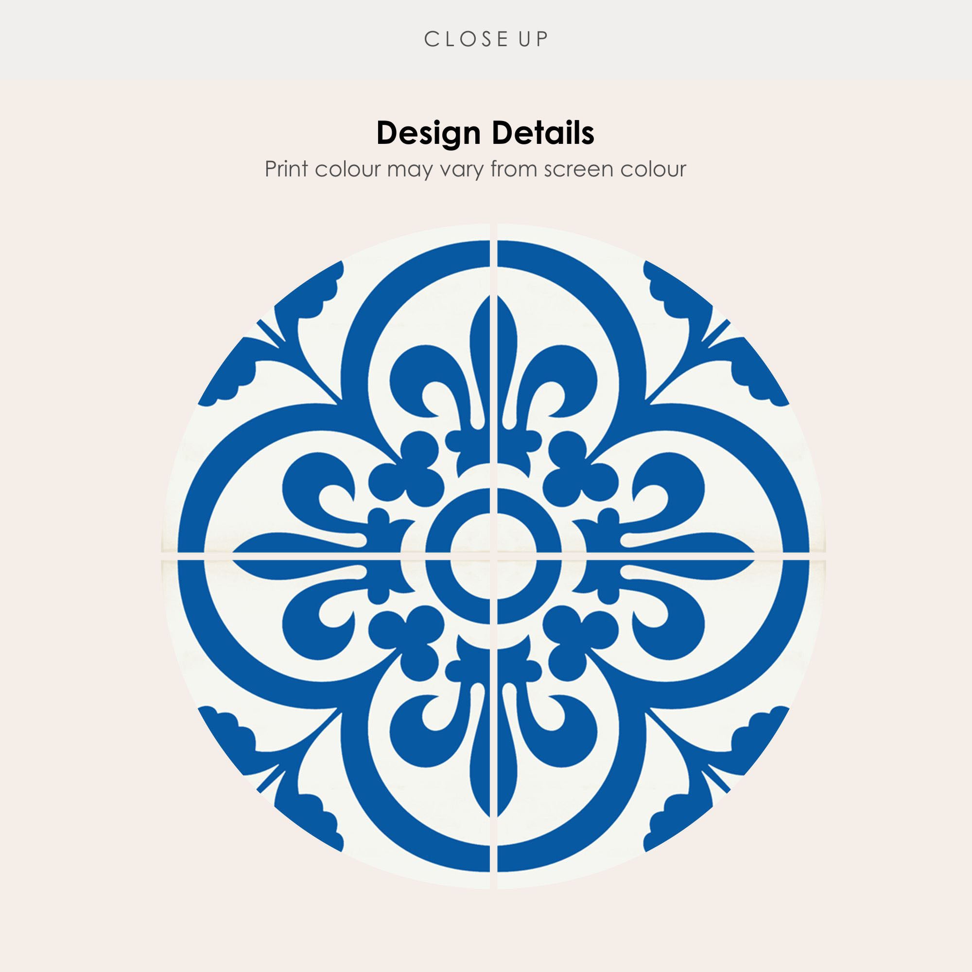 Corona in Blue Vinyl Tile Sticker