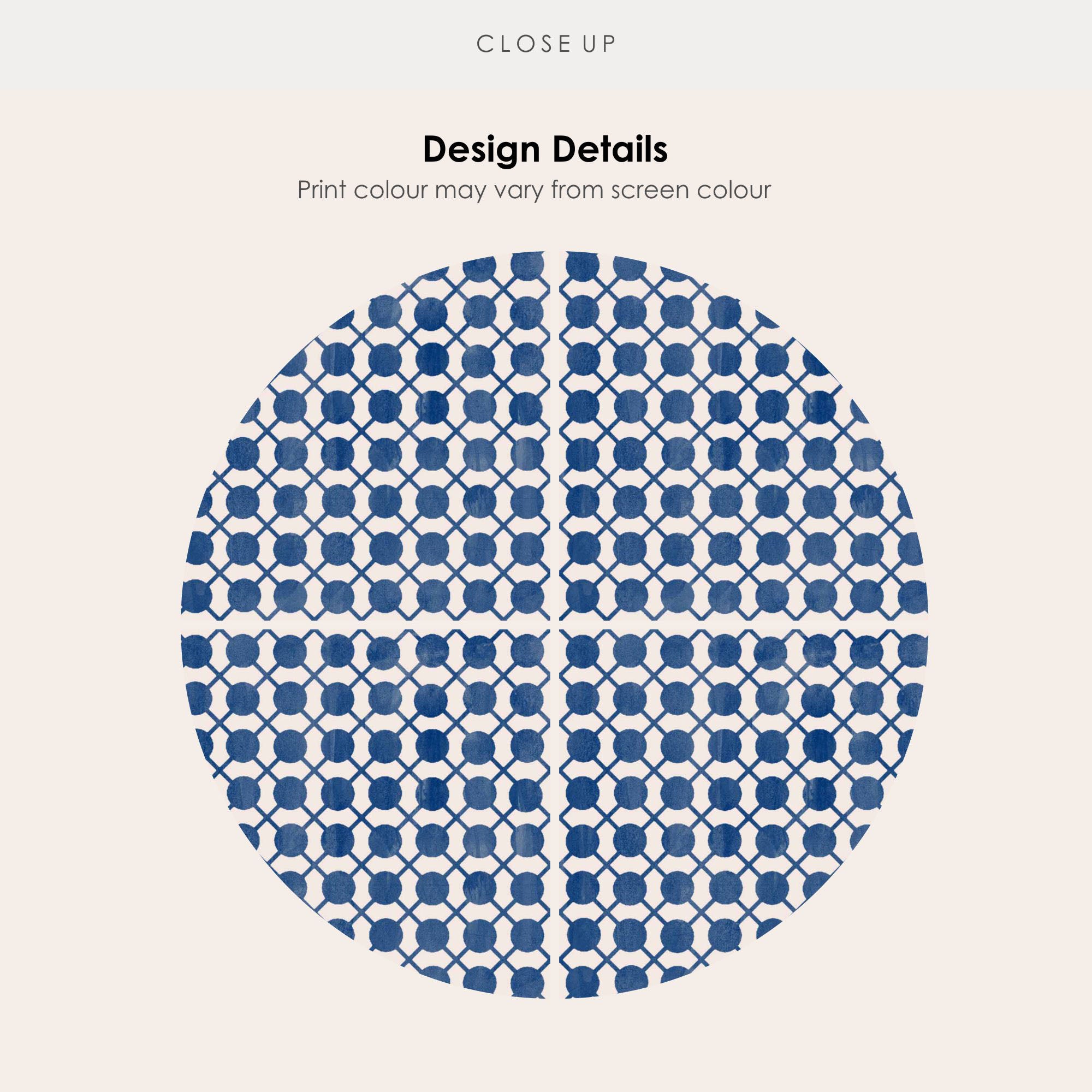 Dot to Dot in Indigo Wallpaper