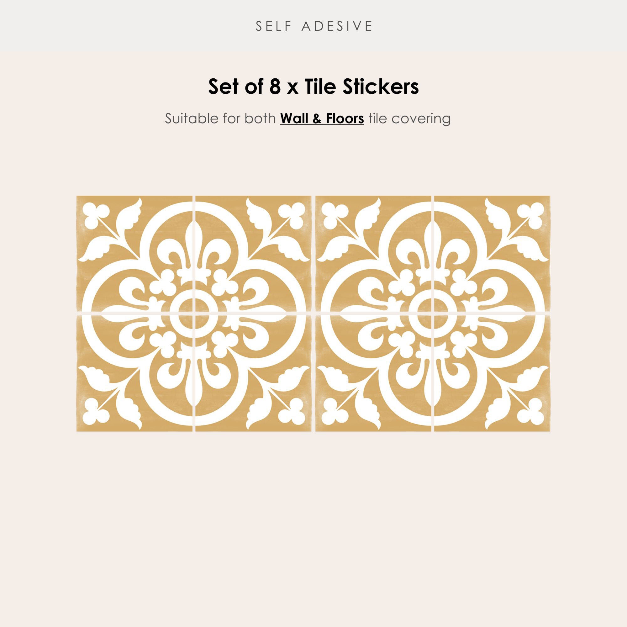 Corona in Golden Vinyl Tile Sticker