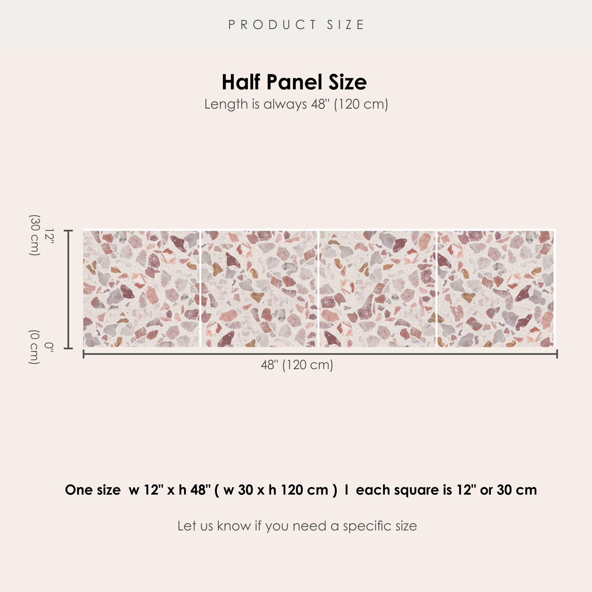 Terrazzo Clay Pink Vinyl Tile Sticker