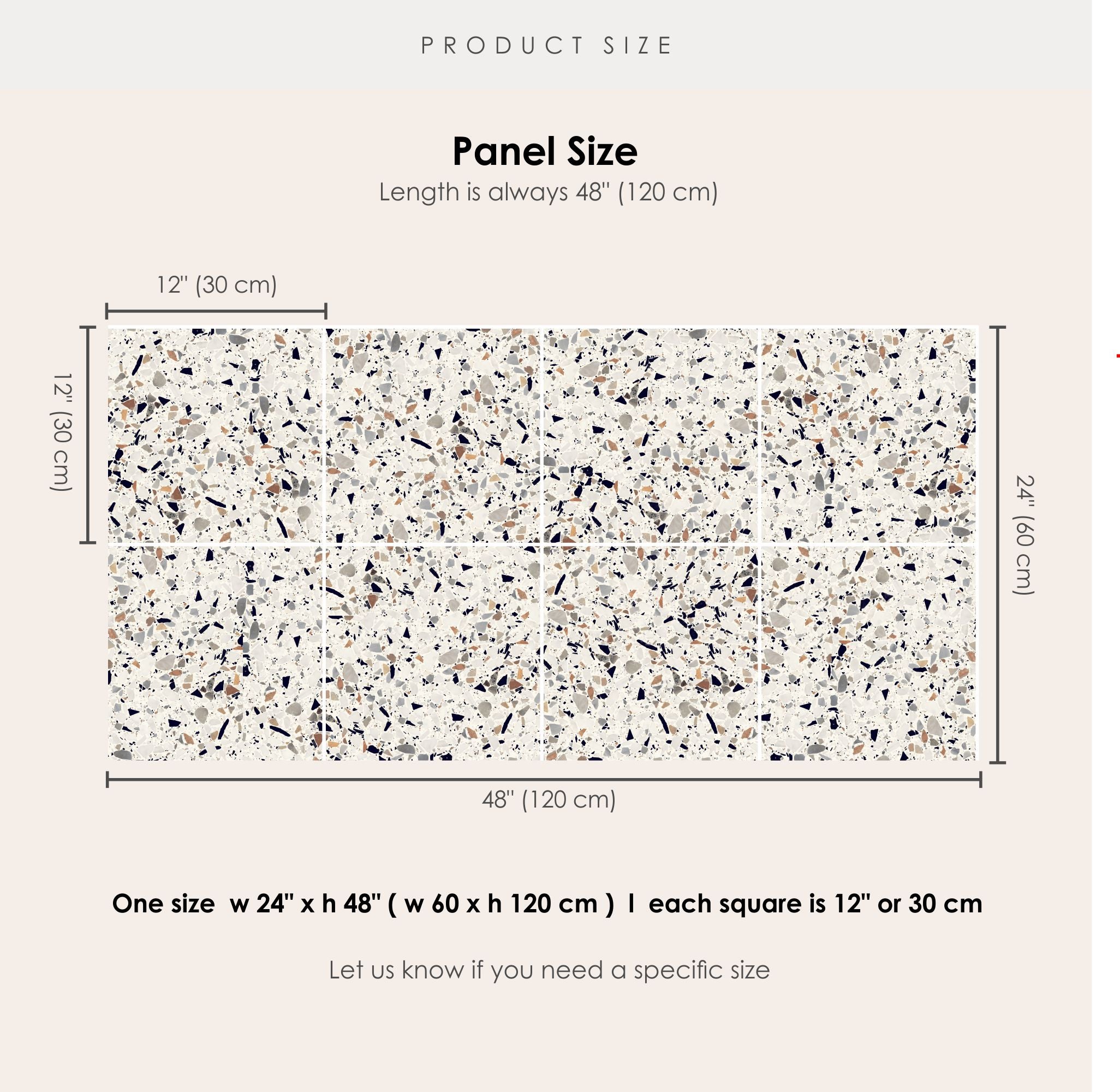 Terrazzo White Mix Vinyl Tile Sticker