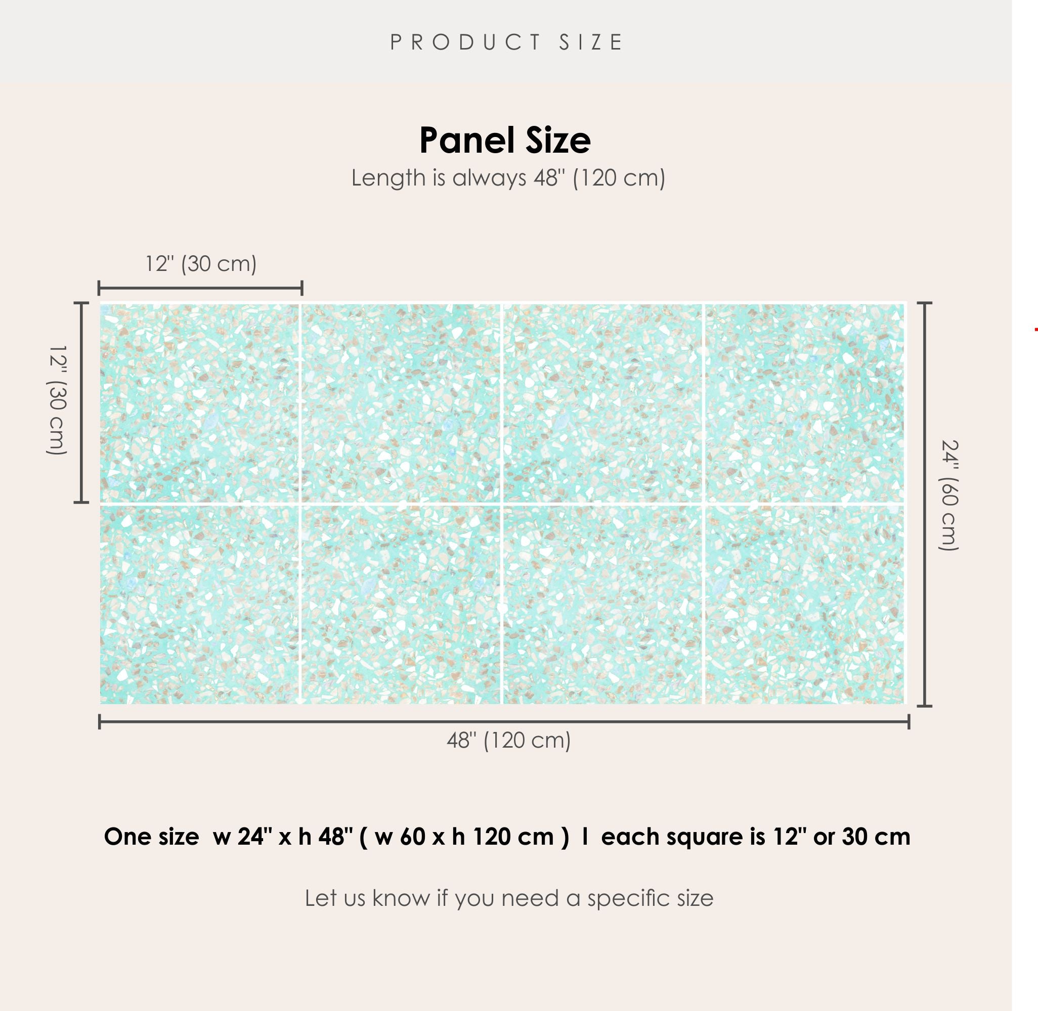 Terrazzo Mint Vinyl Tile Sticker