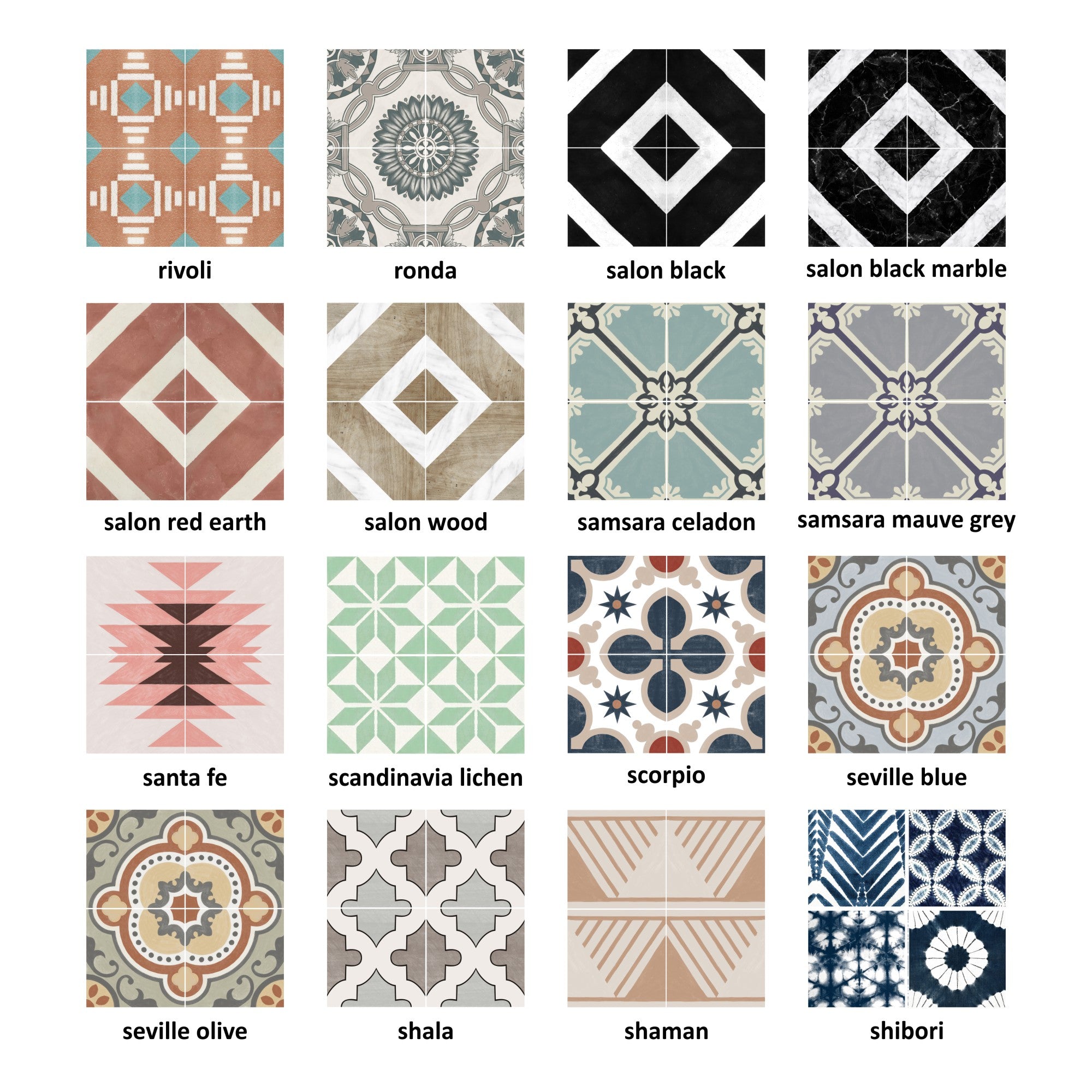 Tile Sticker Sample Bundle (set of 3 stickers)