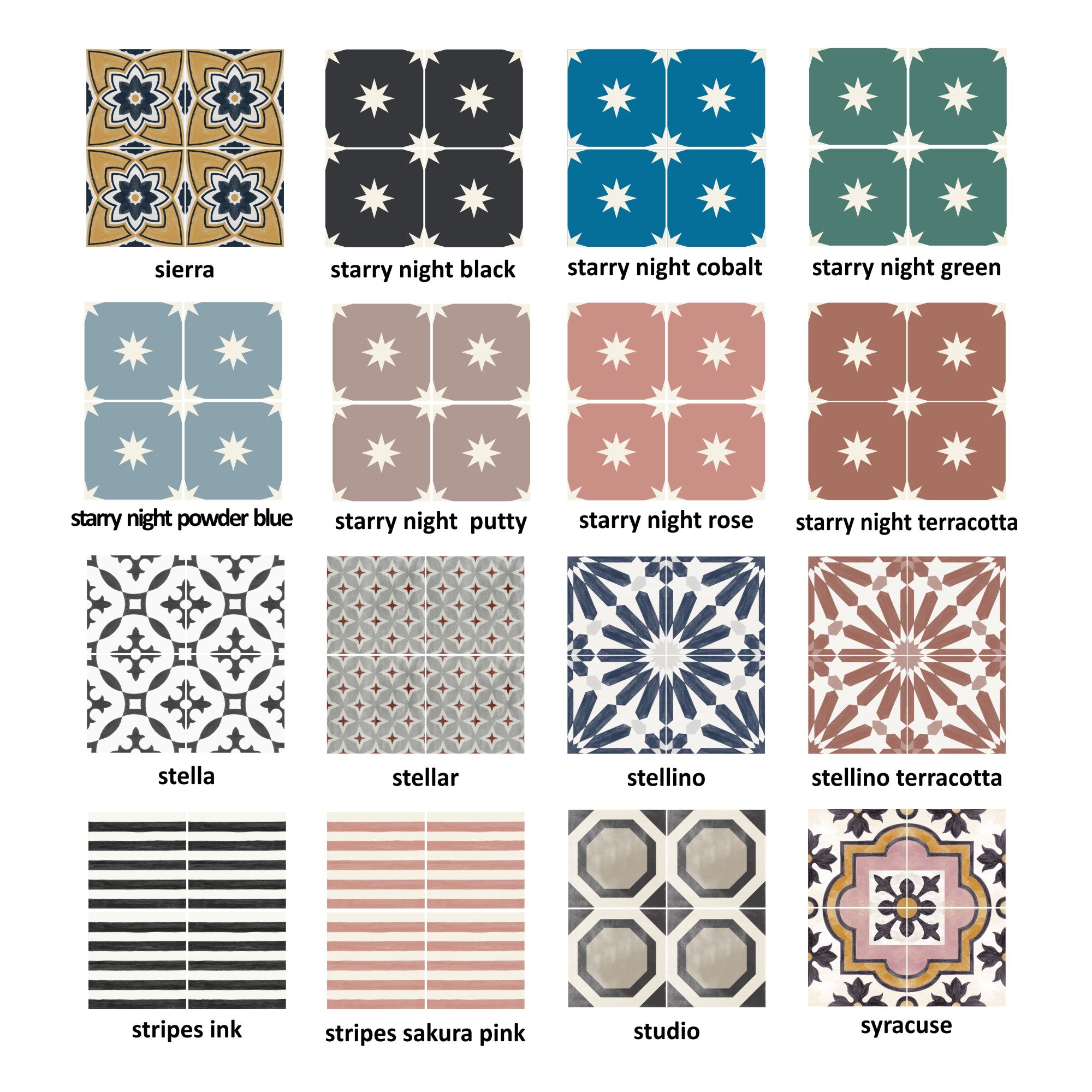 Tile Sticker Sample Bundle (set of 3 stickers)