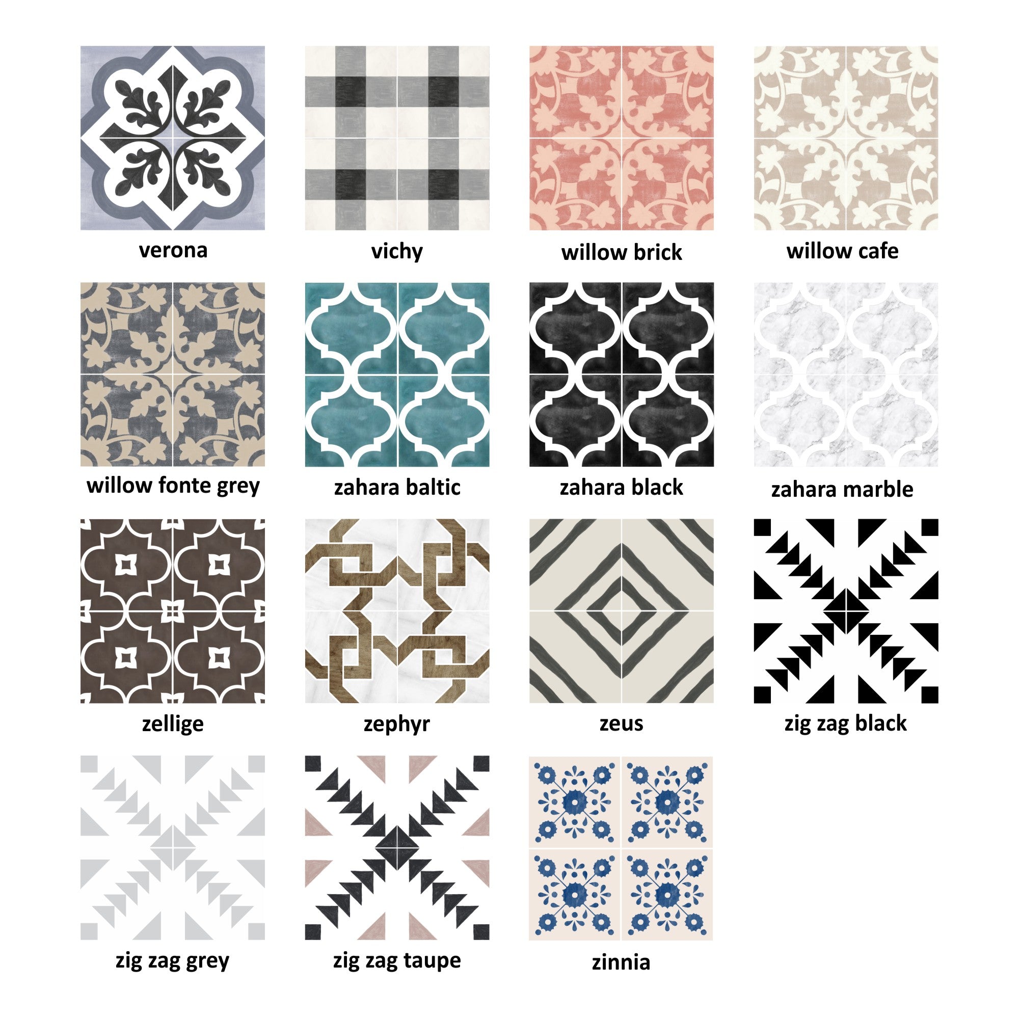 Tile Sticker Sample Bundle (set of 3 stickers)