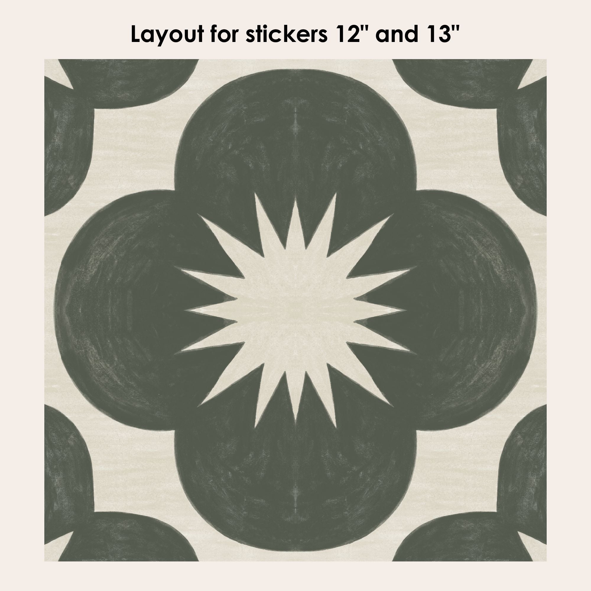 Toledo Dark Olive Vinyl Tile Sticker
