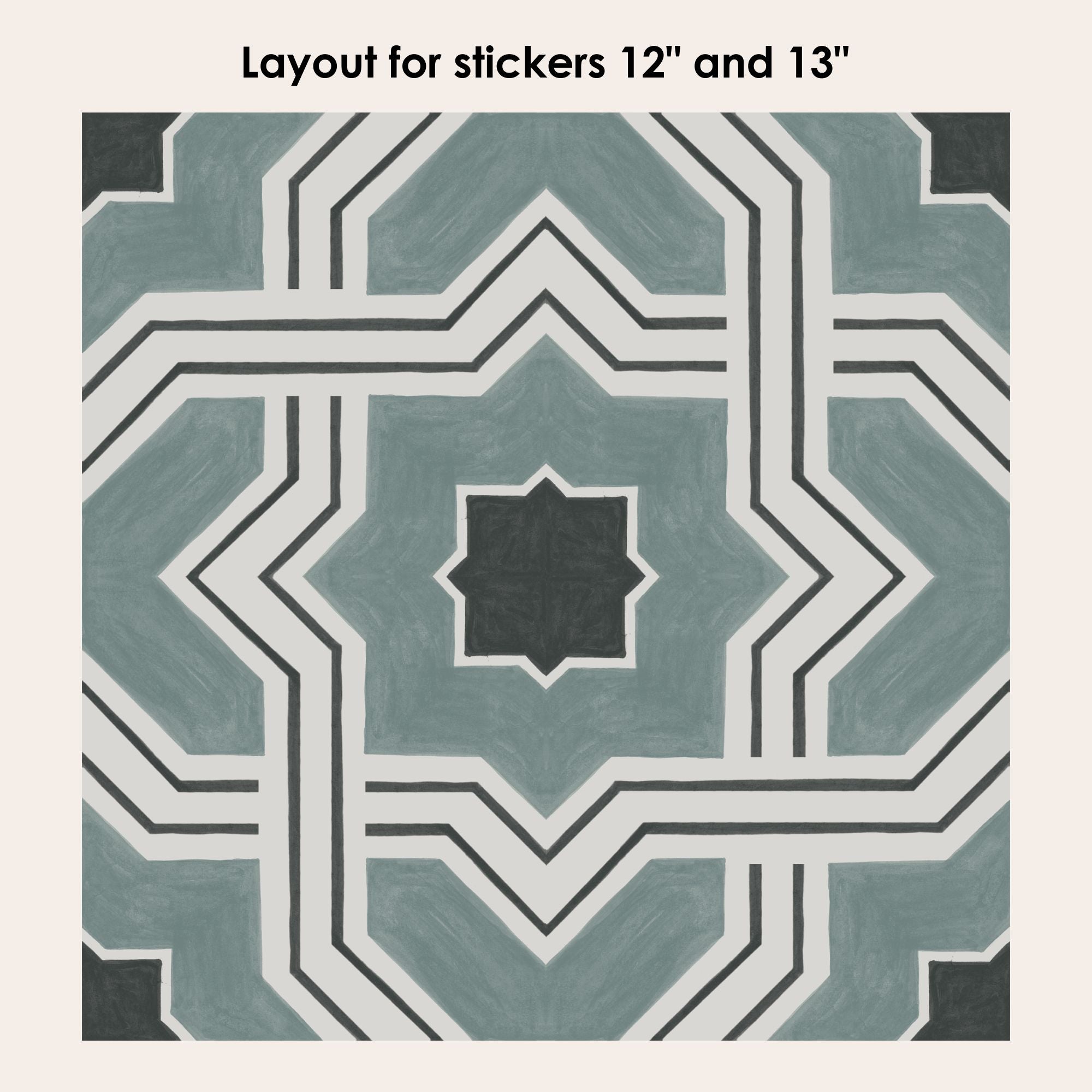 Lattice in Grey Vinyl Tile Sticker