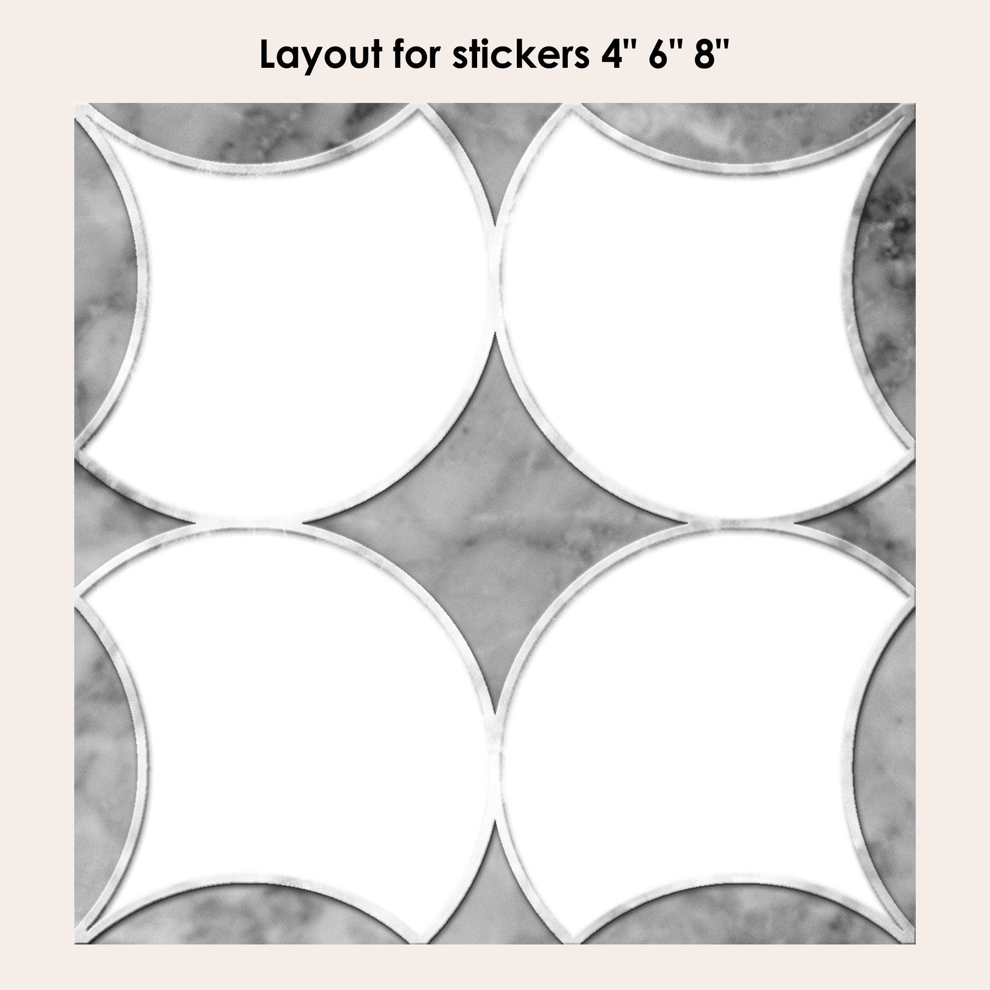 PROMO! Carrera Vinyl Tile Sticker - 12 pcs pack in 9.8 cm