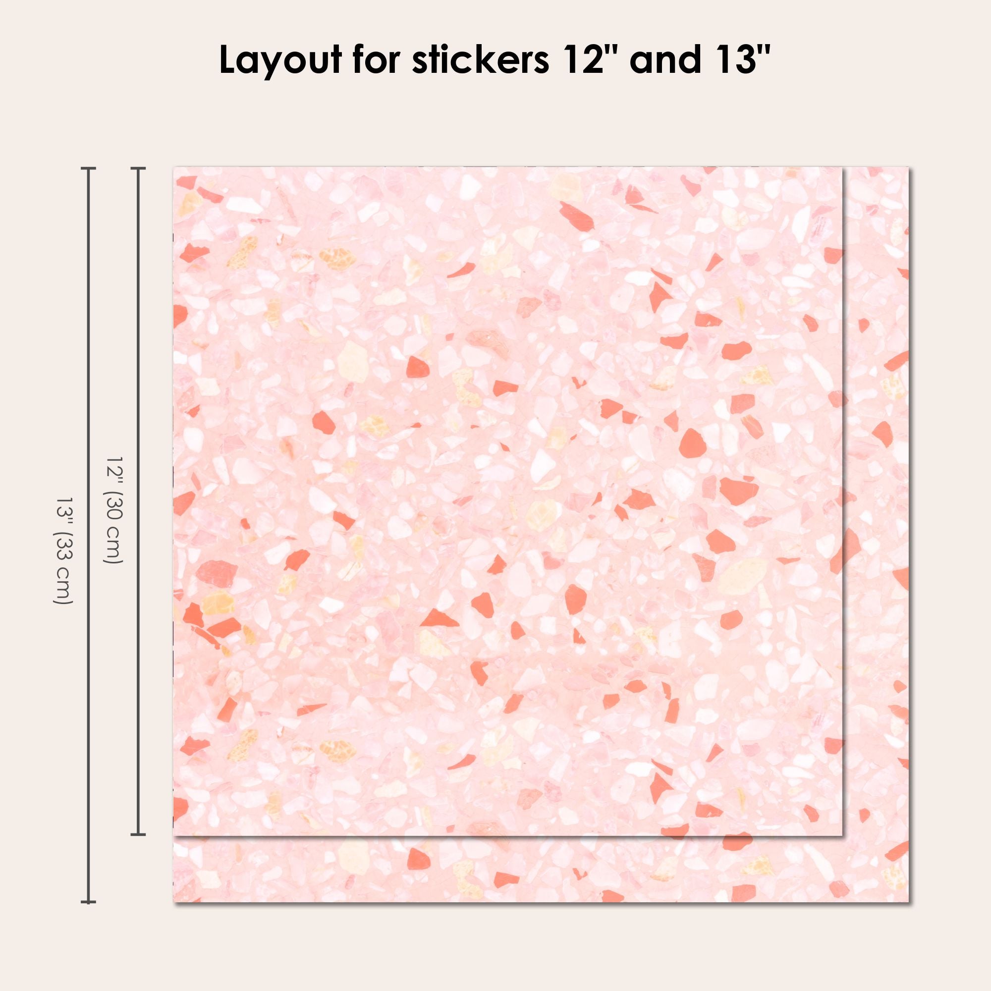 Terrazzo Rose Vinyl Tile Sticker