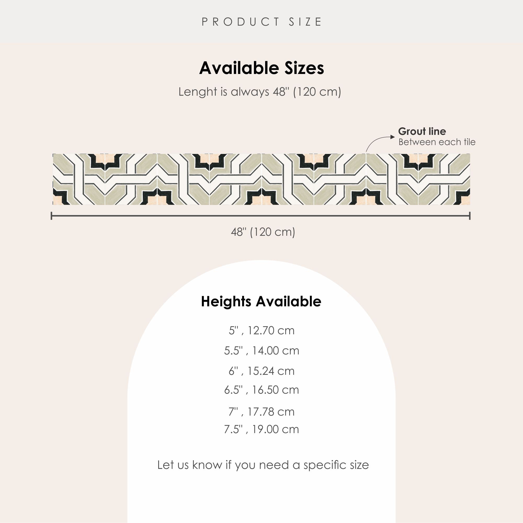 Lattice in Olive Stair Riser Stickers