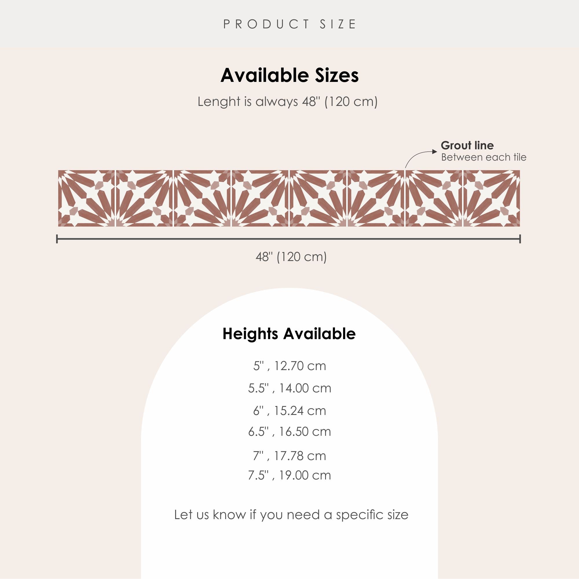 Stellino in Terracotta Stair Riser Stickers