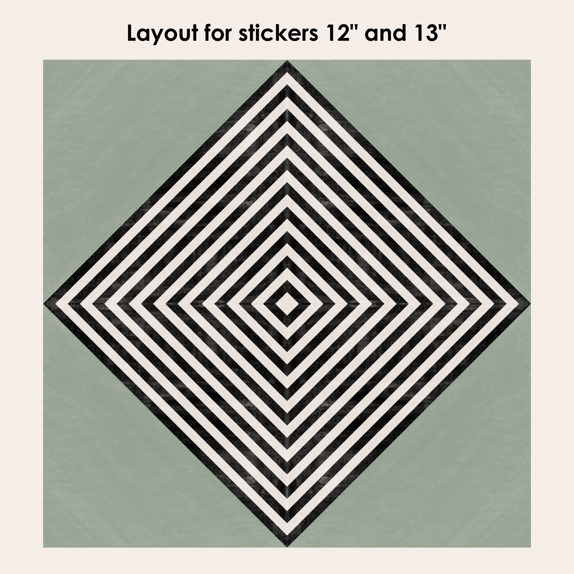 Piazza in Green Vinyl Tile Sticker