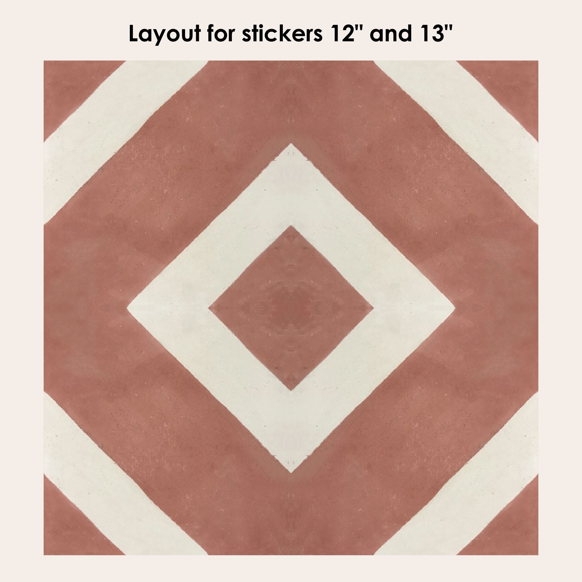 Salon in Red Earth Vinyl Tile Sticker