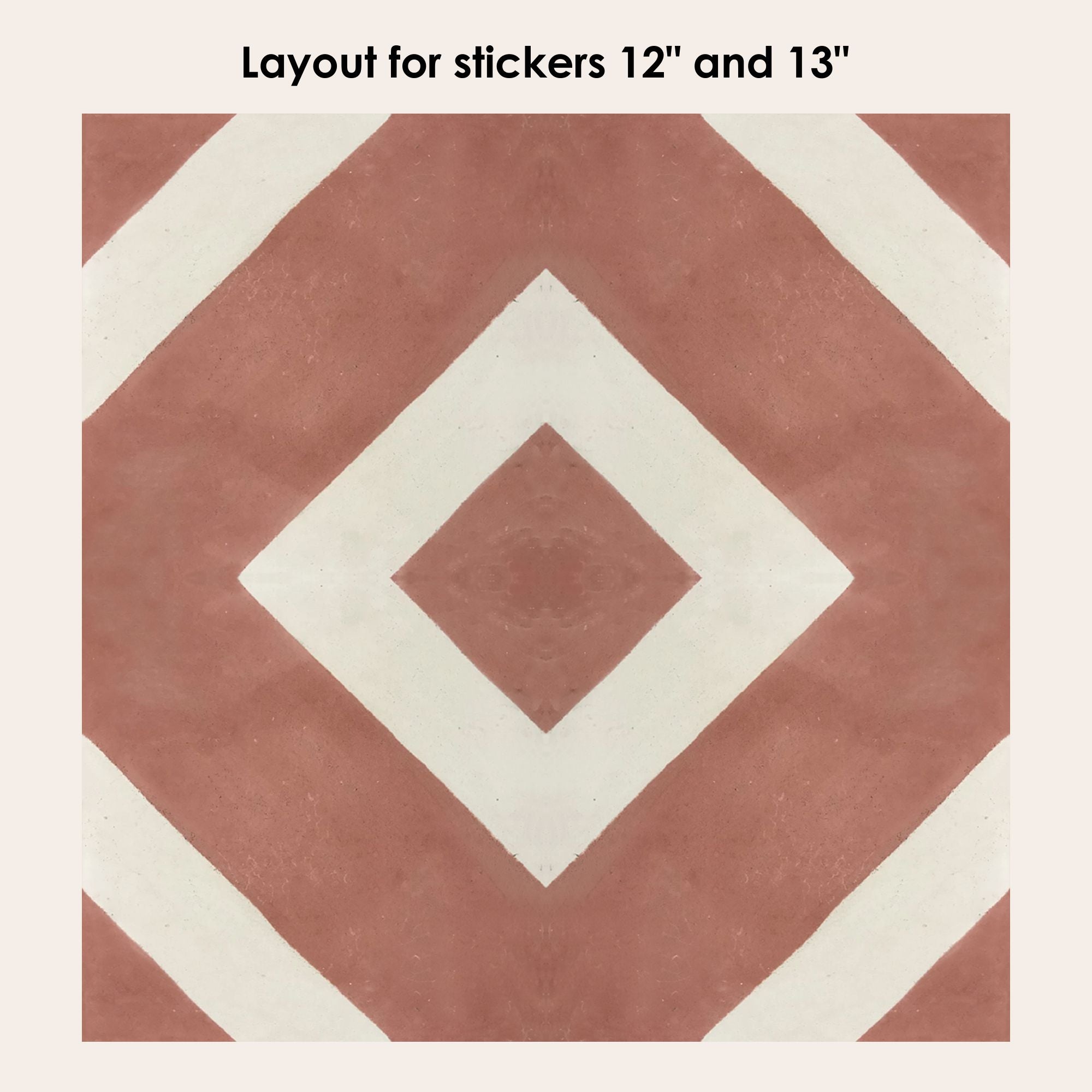 Salon in Red Earth Vinyl Tile Sticker