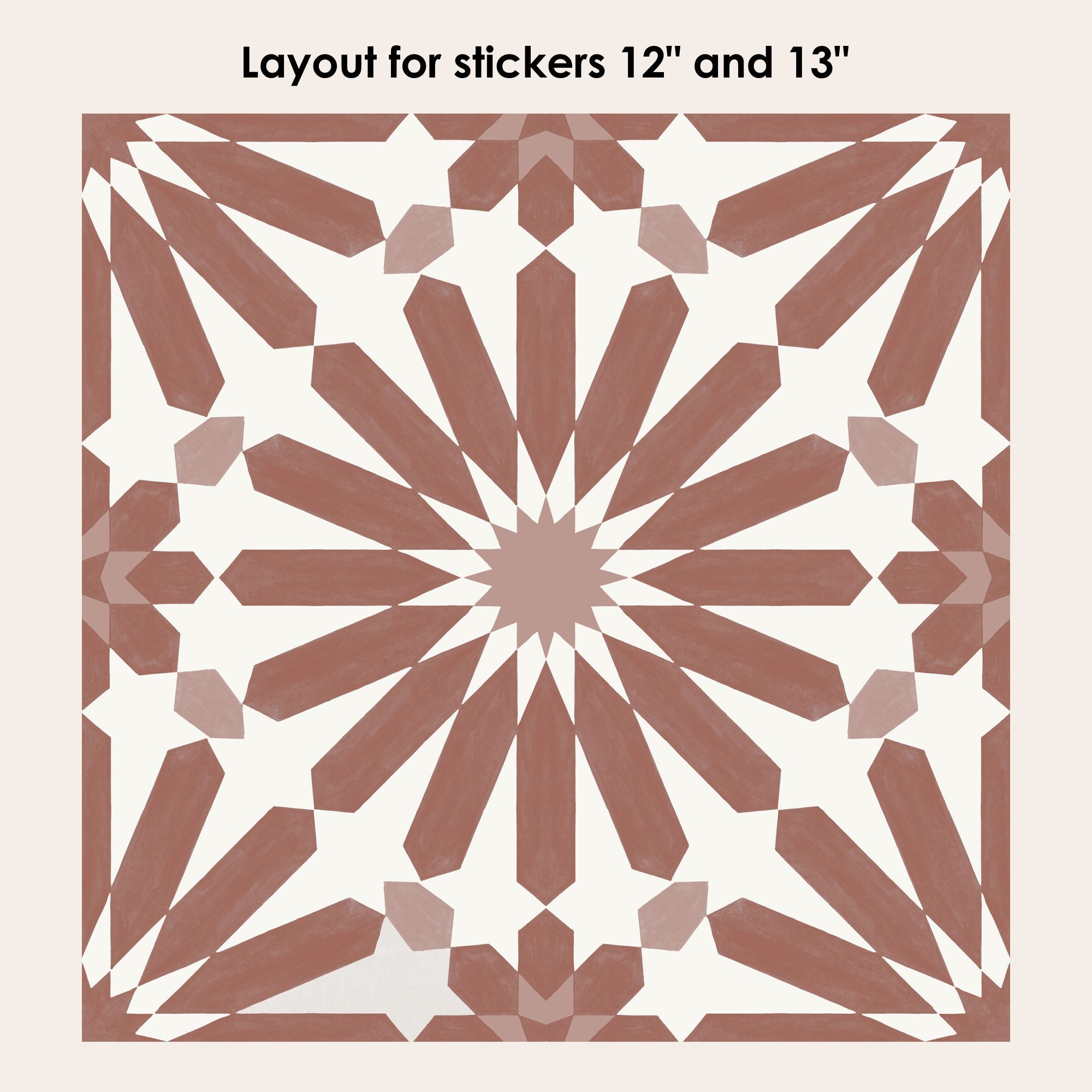 Stellino in Terracotta Vinyl Tile Sticker