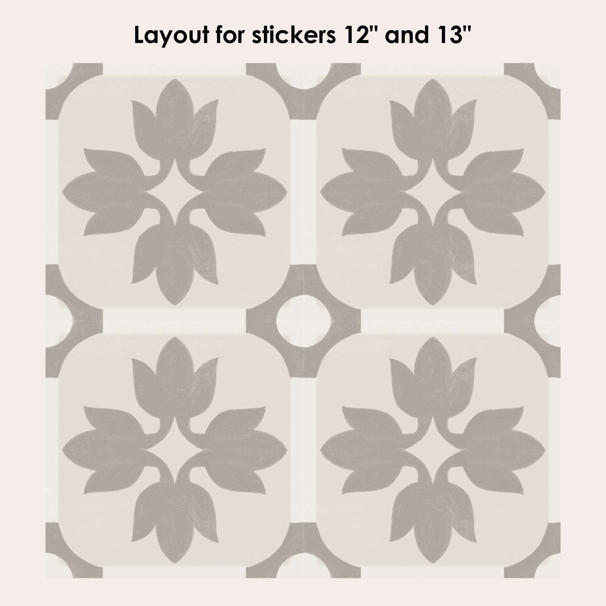 Margot in Taupe Vinyl Tile Sticker