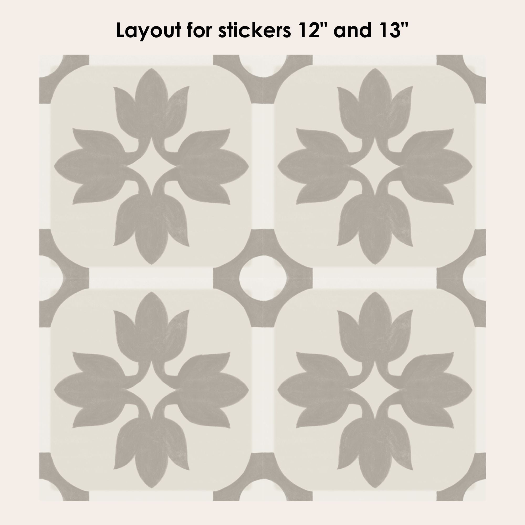 Margot in Taupe Vinyl Tile Sticker