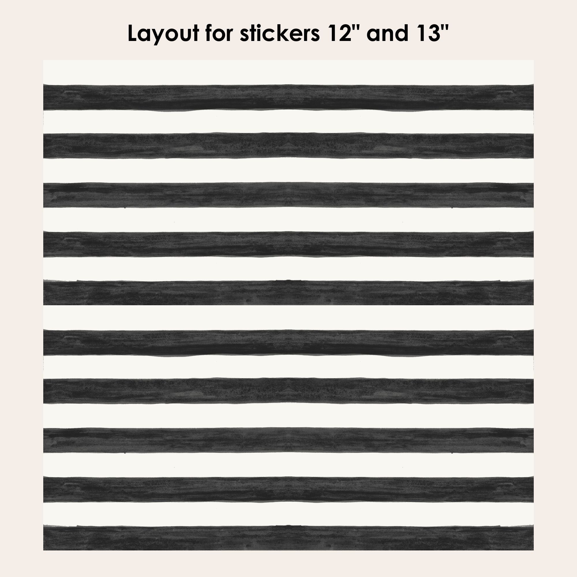 Stripes in Ink Vinyl Tile Sticker