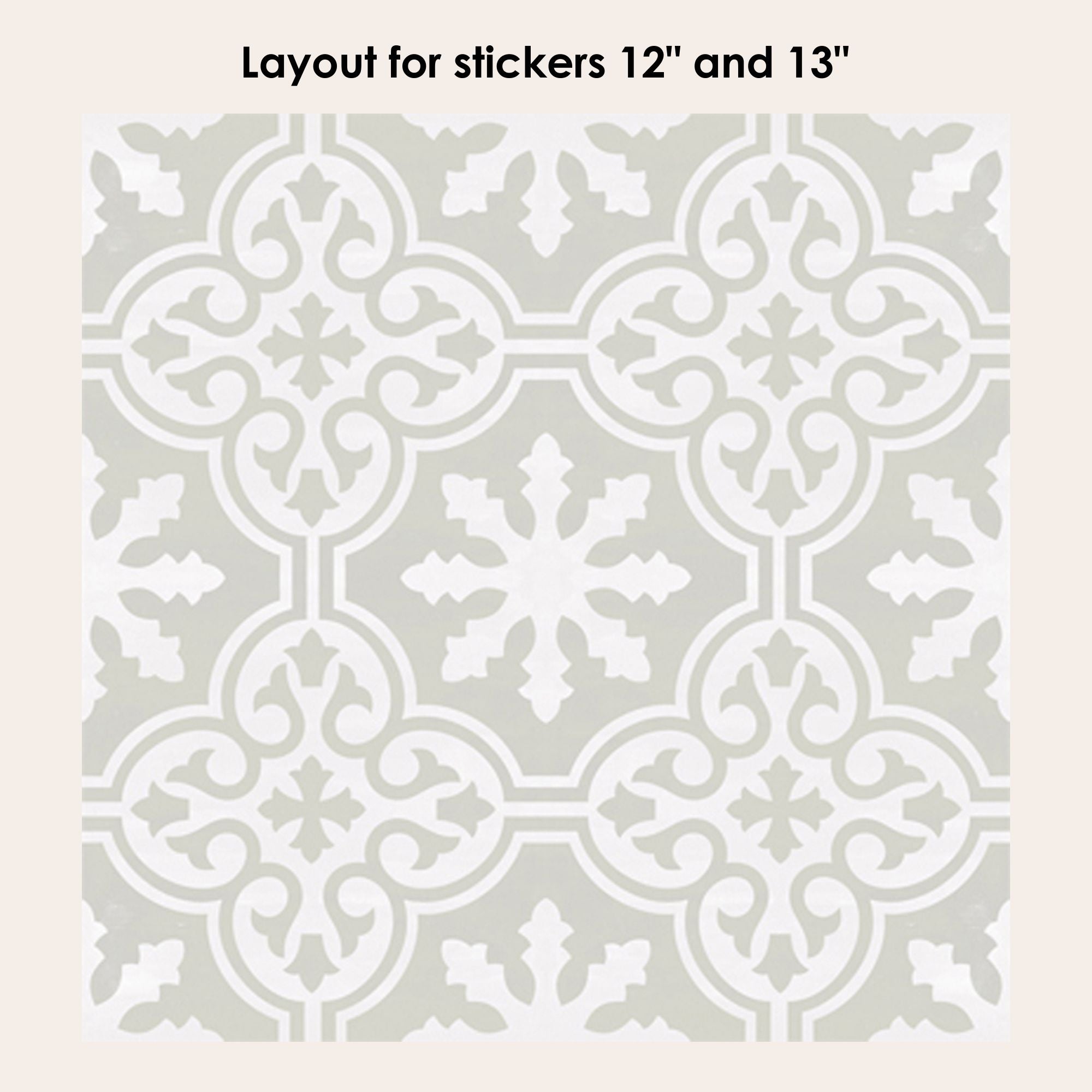 Floc Silver Vinyl Tile Sticker