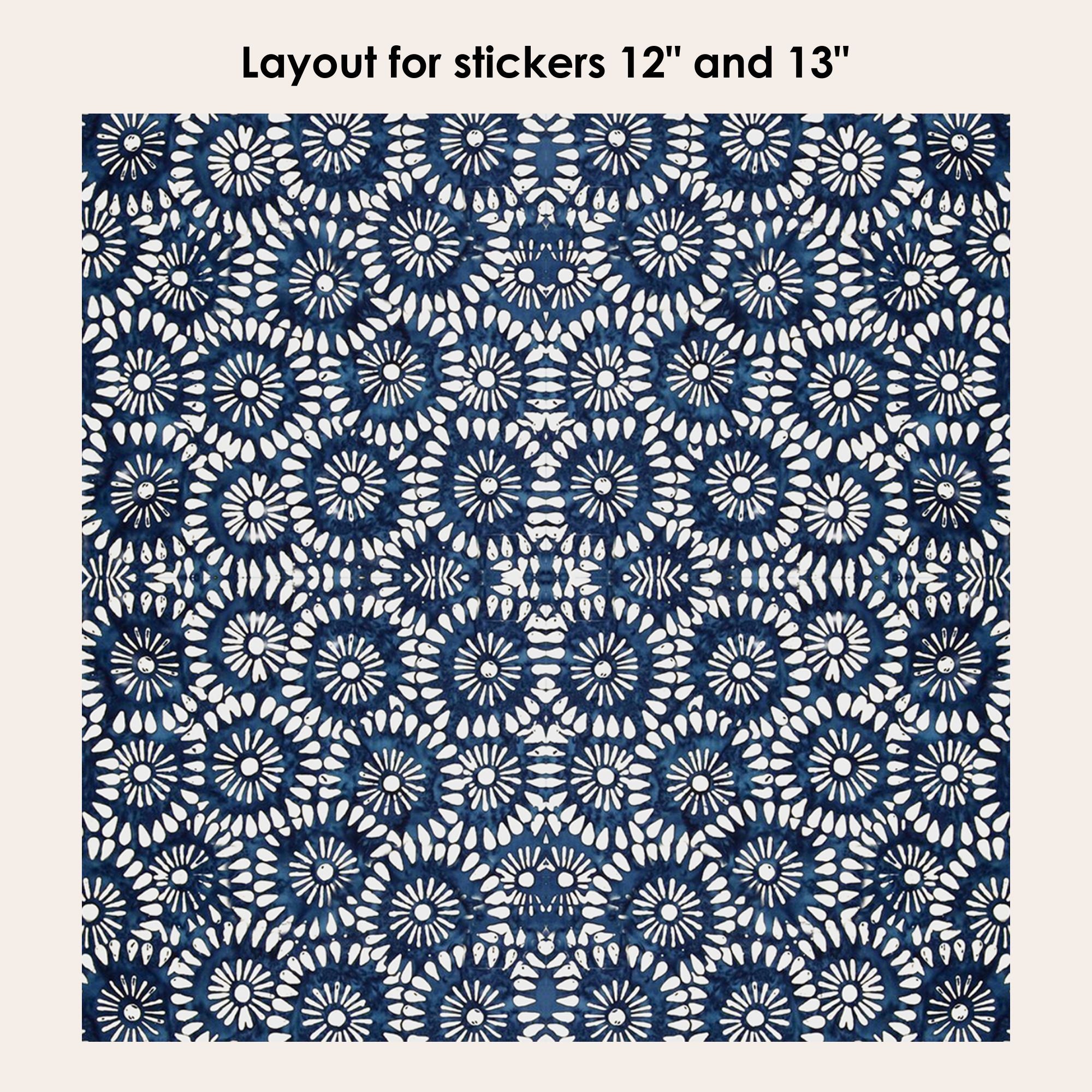 Shibori Vinyl Tile Sticker